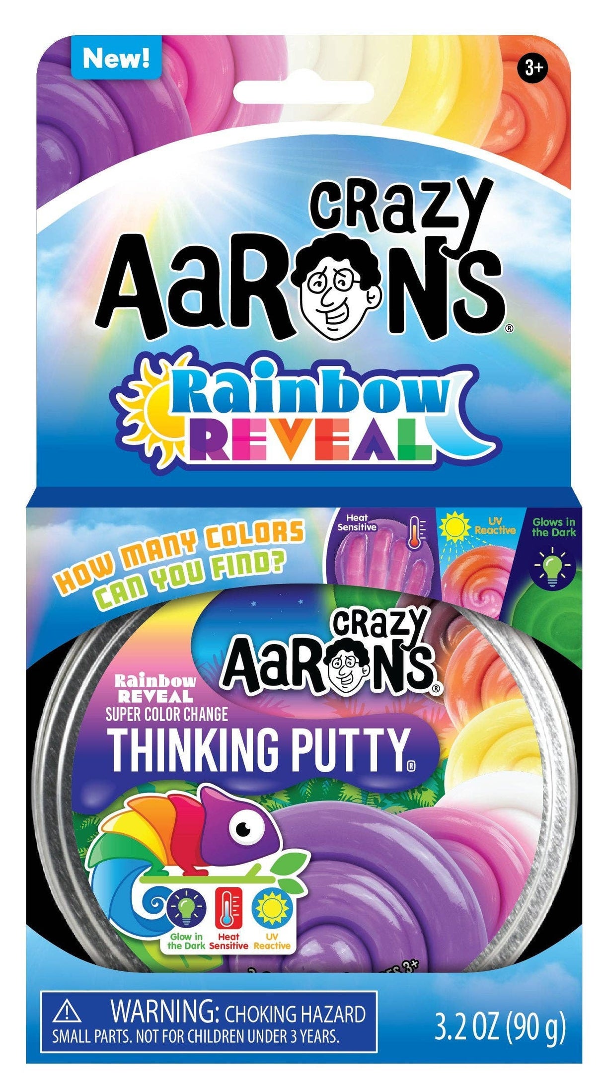 Crazy Aaron's Thinking Putty 4" Tin - Rainbow Reveal