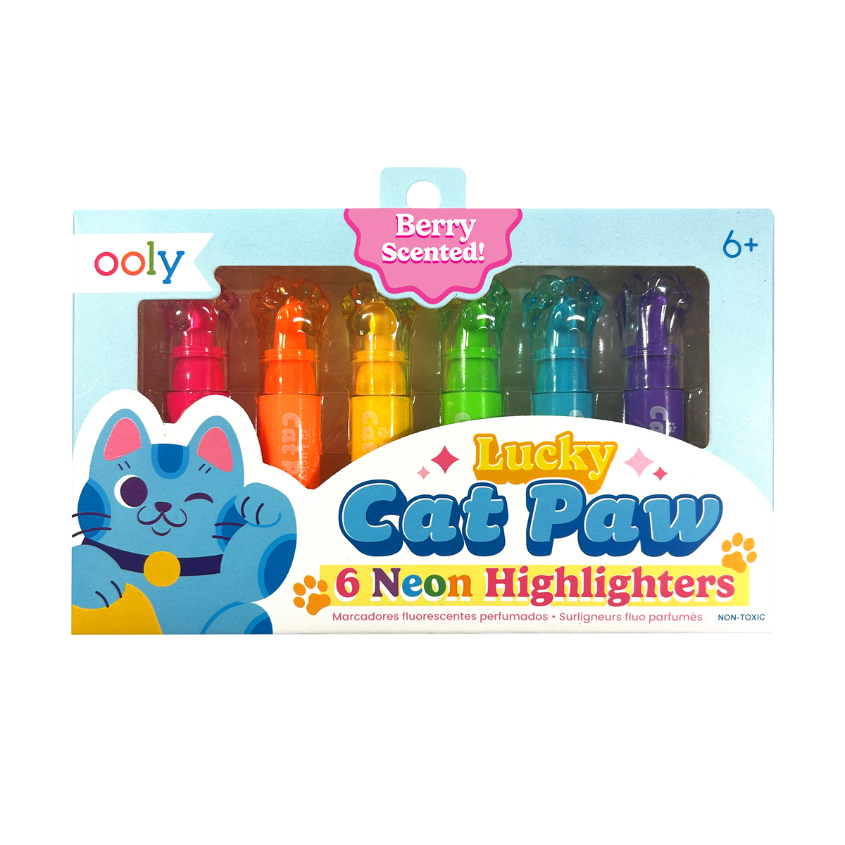 Lucky Cat Paw Neon Highlighters