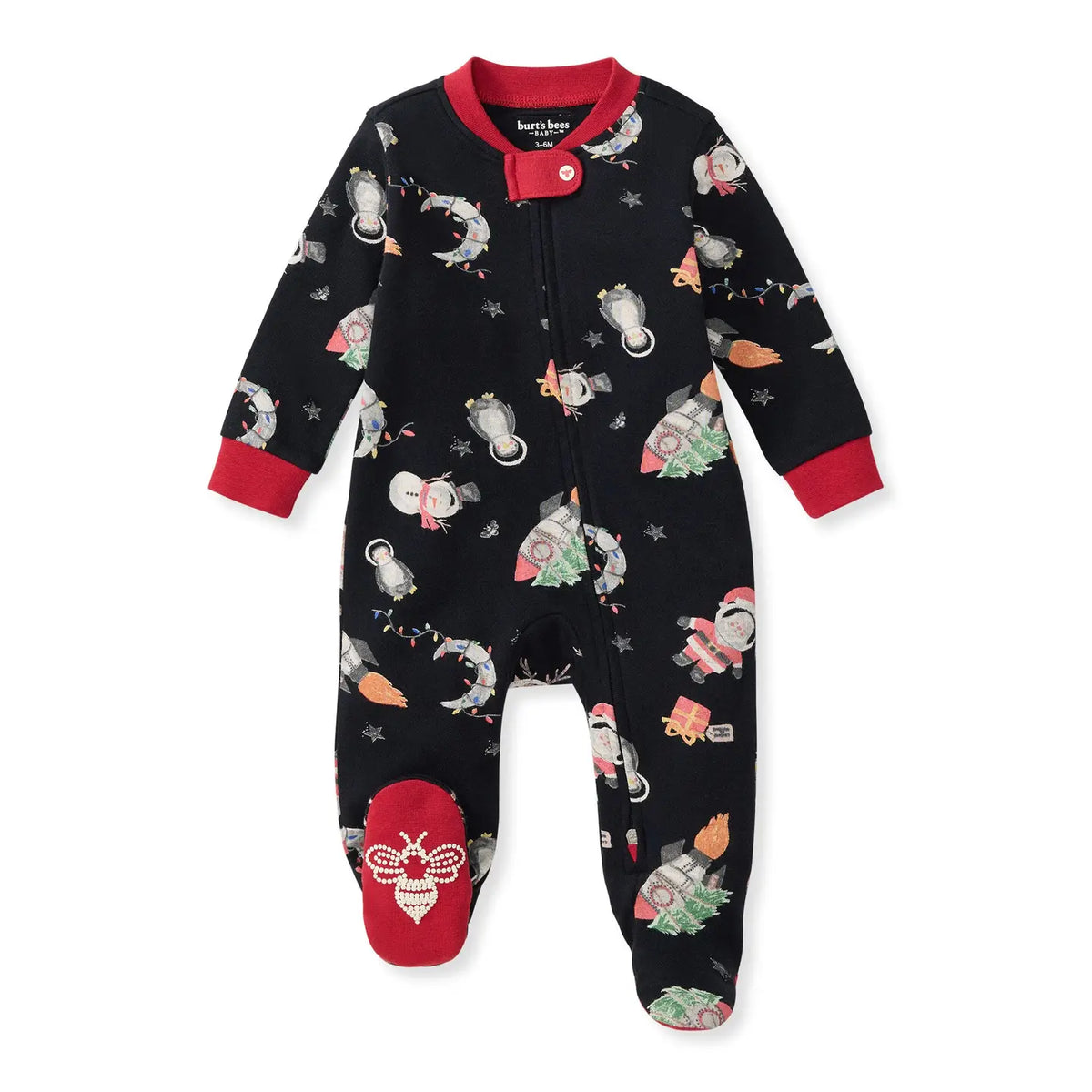Organic Cotton Footie - Christmas in the Cosmos