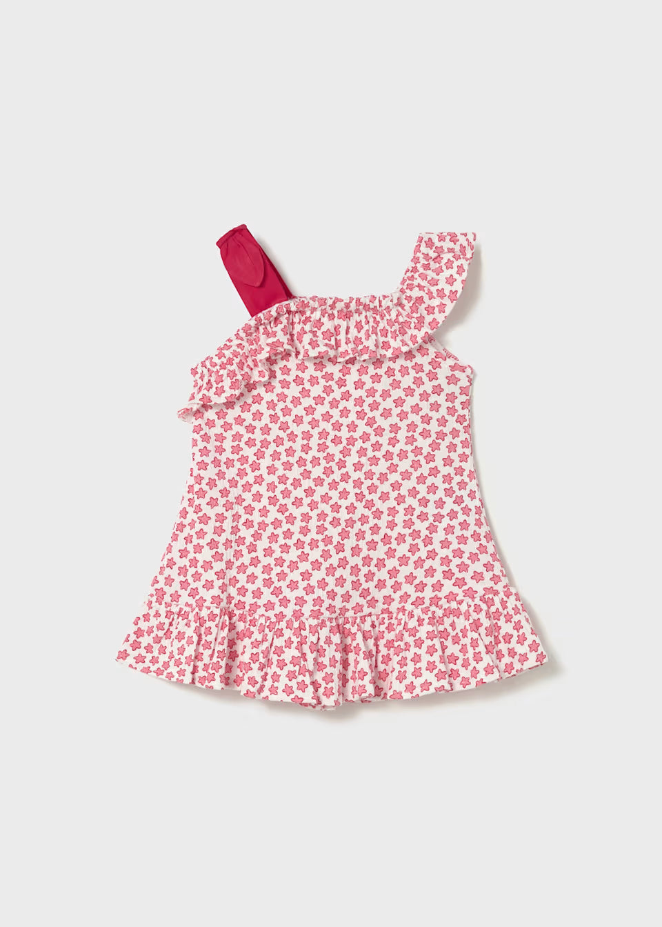 Ruffle Shoulder Dress - Sea Stars