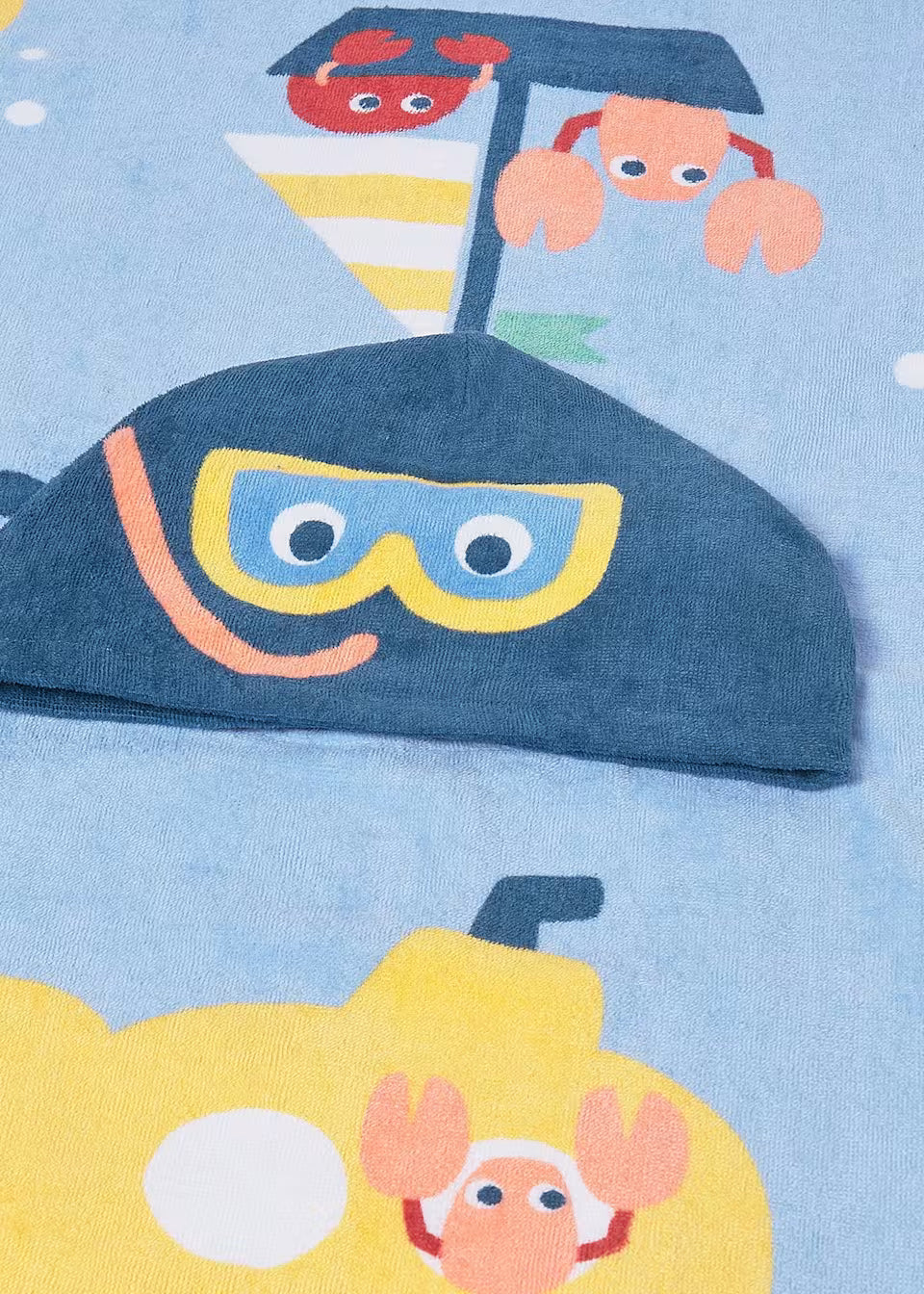 Toddler Hooded Towel Poncho - Blue