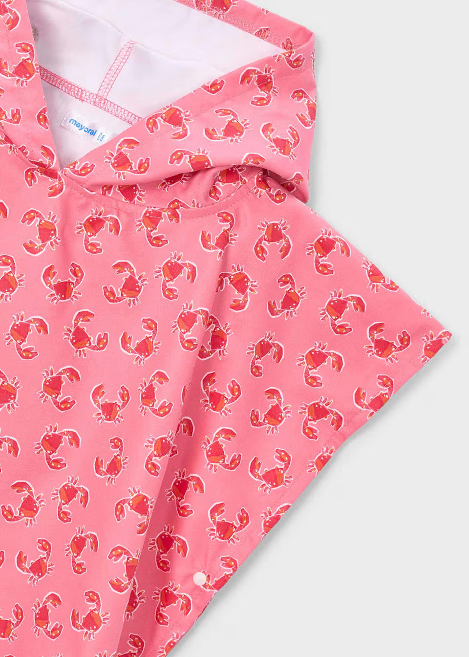 Hooded Towel Poncho - Crabs