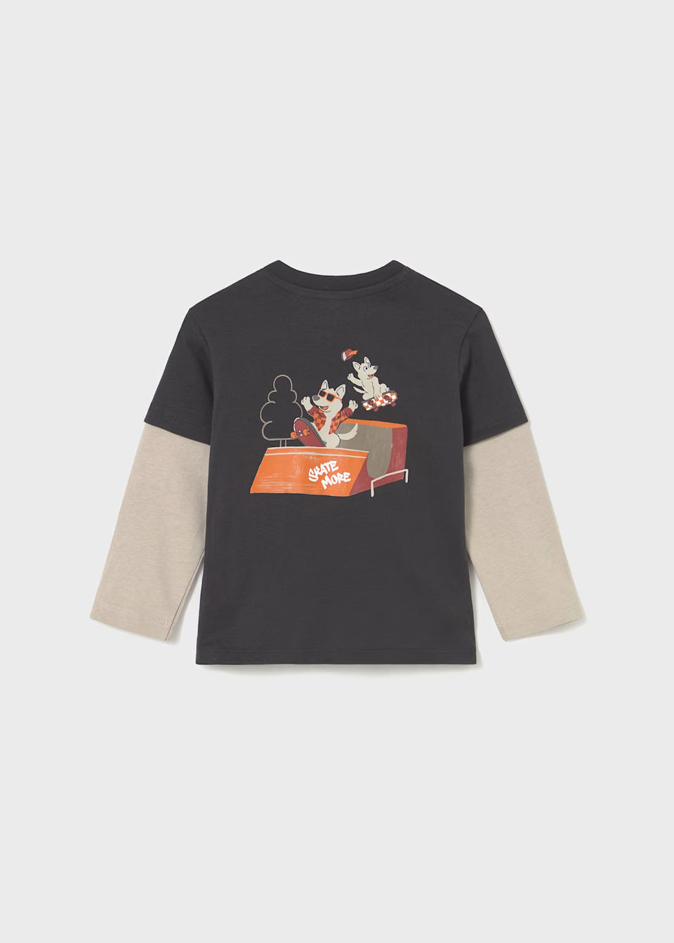 Double Sleeve Graphic Tee - Skate Dog