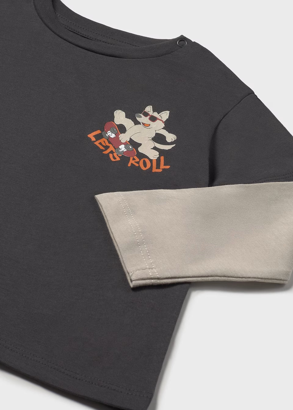 Double Sleeve Graphic Tee - Skate Dog