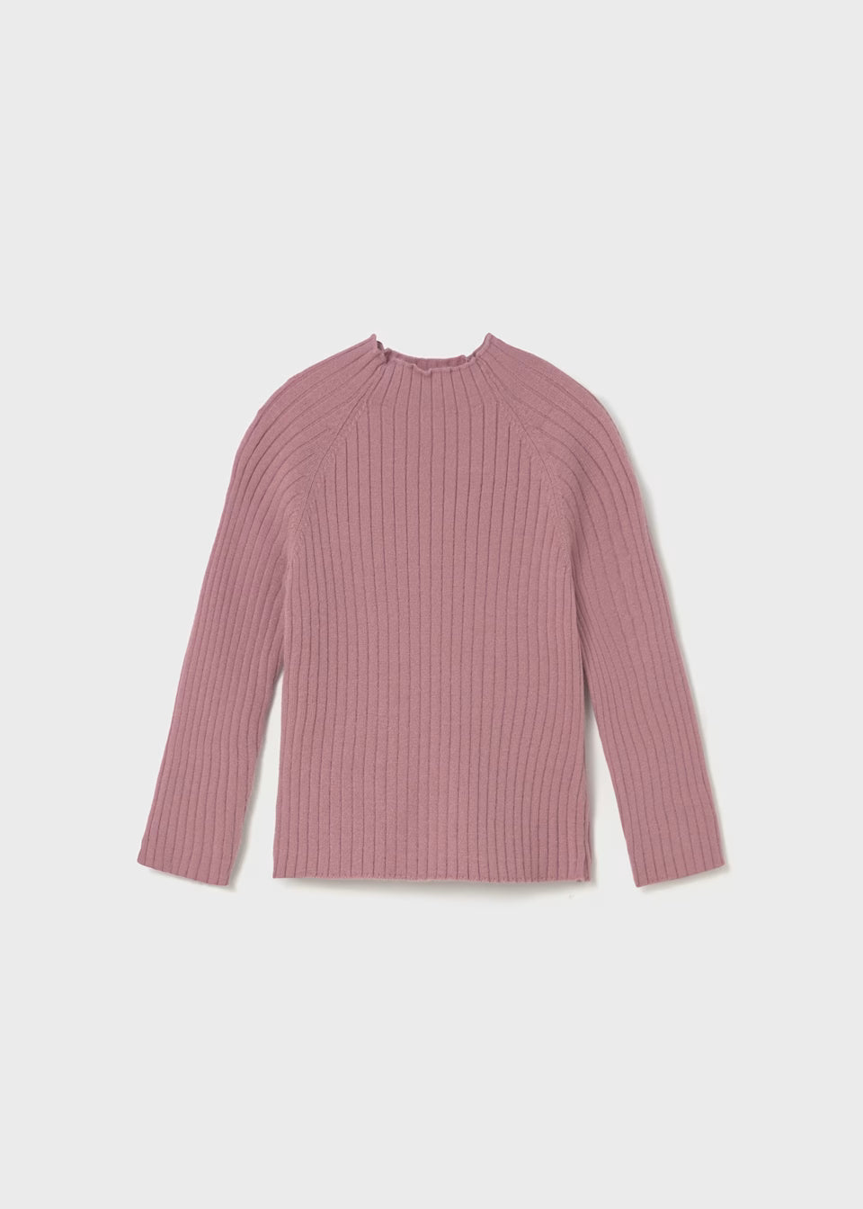 Ribbed Mock Neck Sweater - Orchid