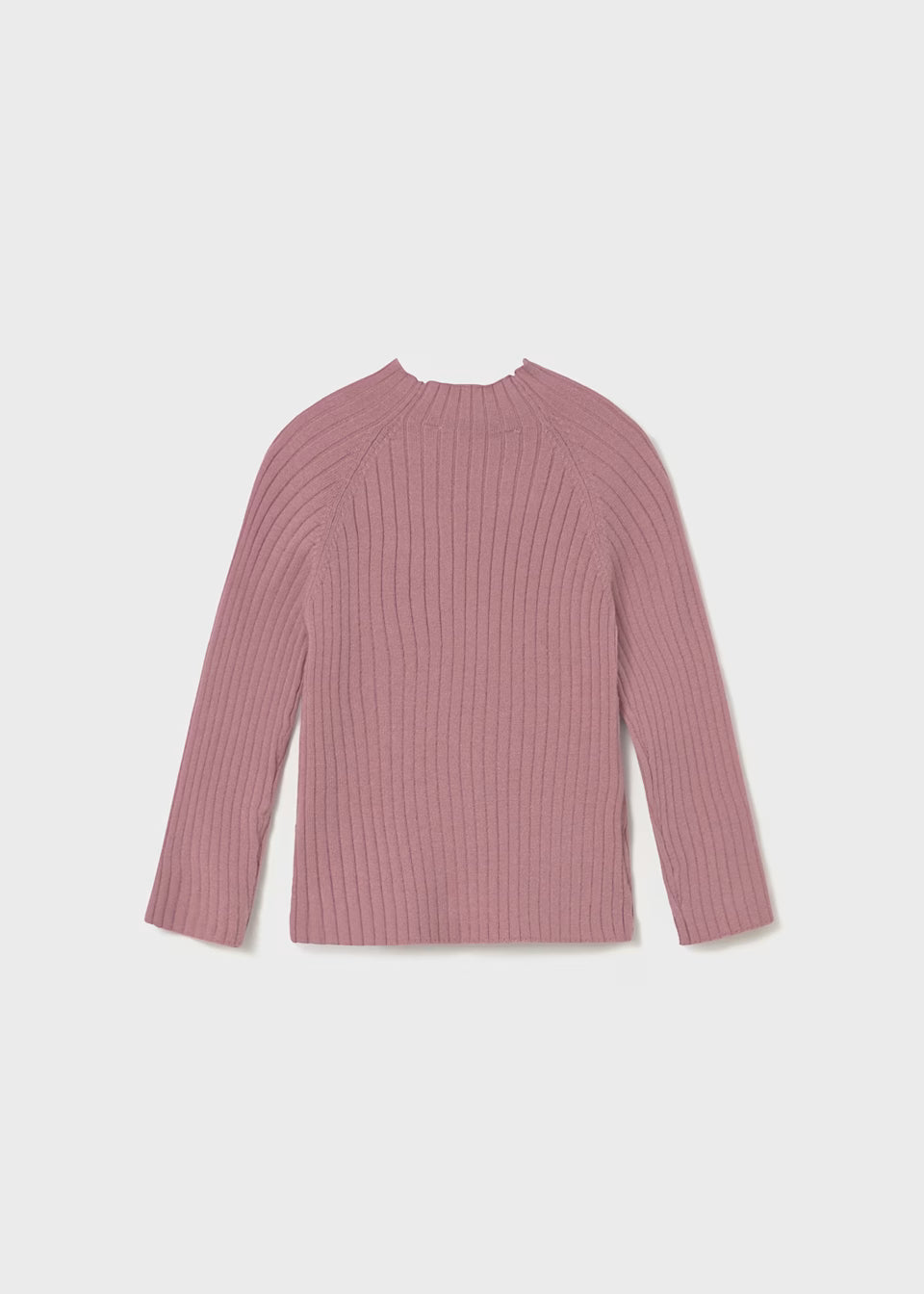 Ribbed Mock Neck Sweater - Orchid