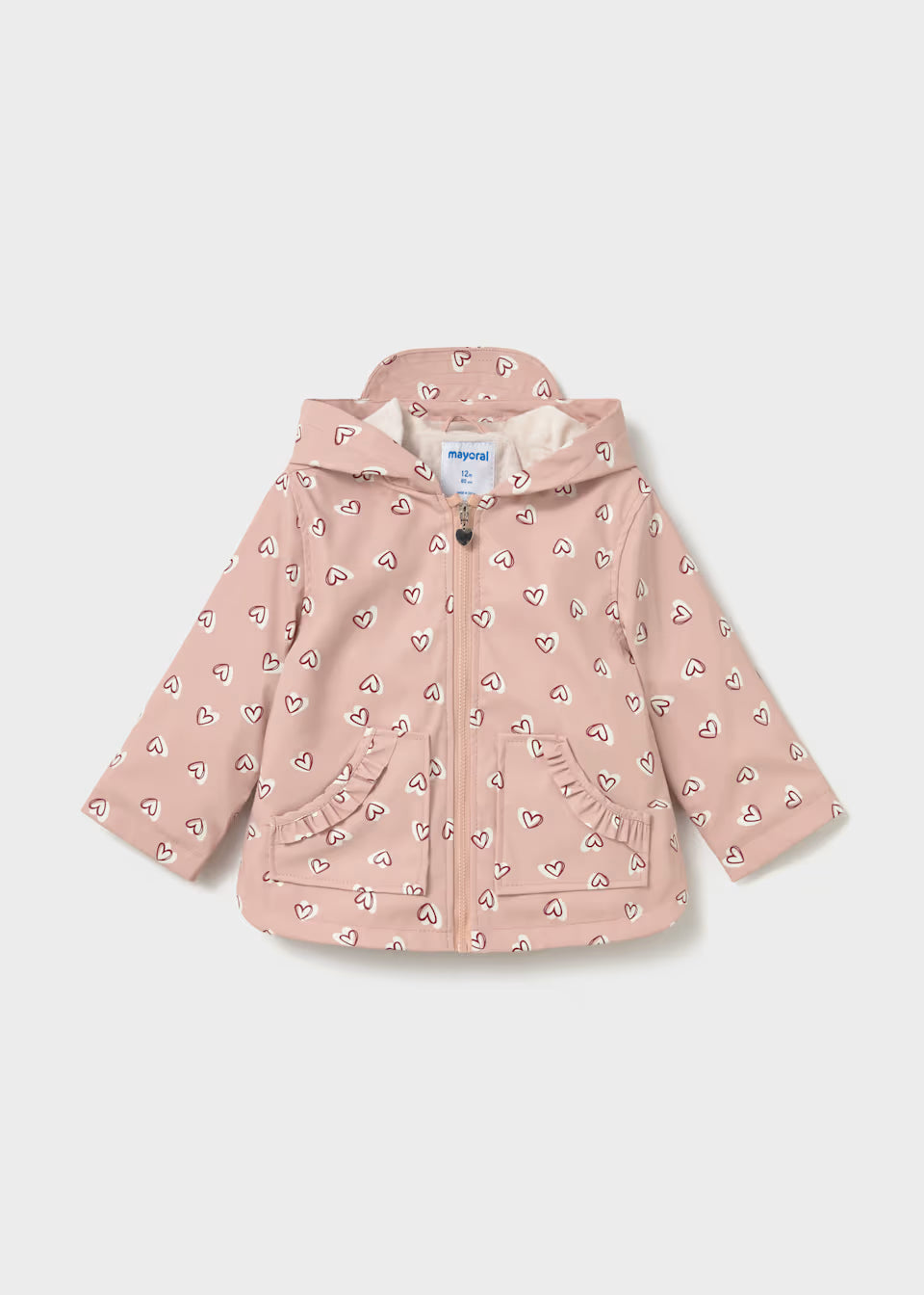 Hooded Raincoat - Blush Hearts