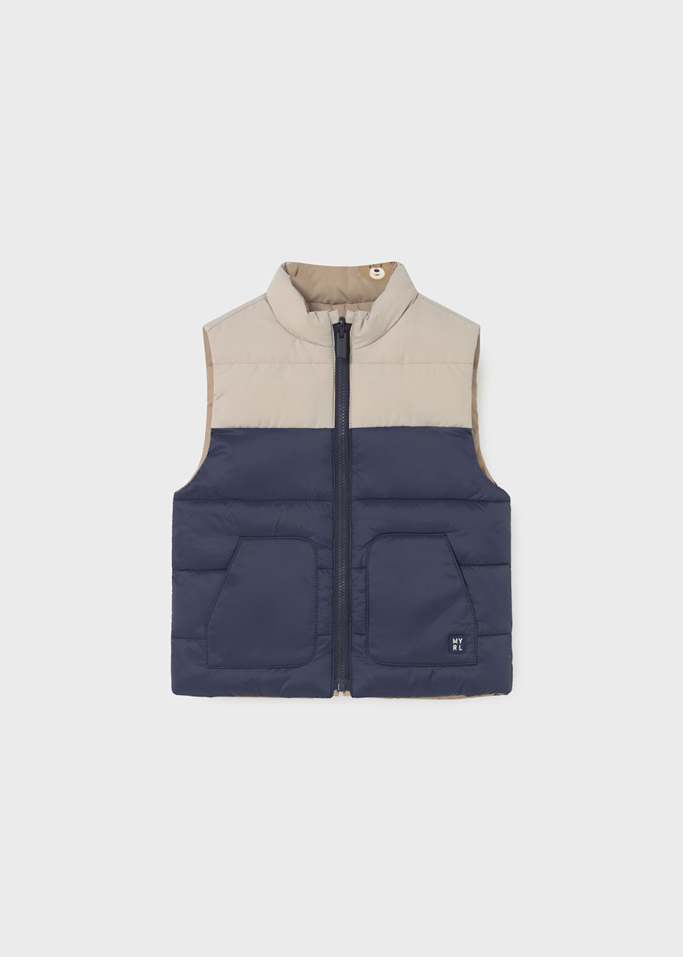Reversible Puffer Vest - Navy Bears