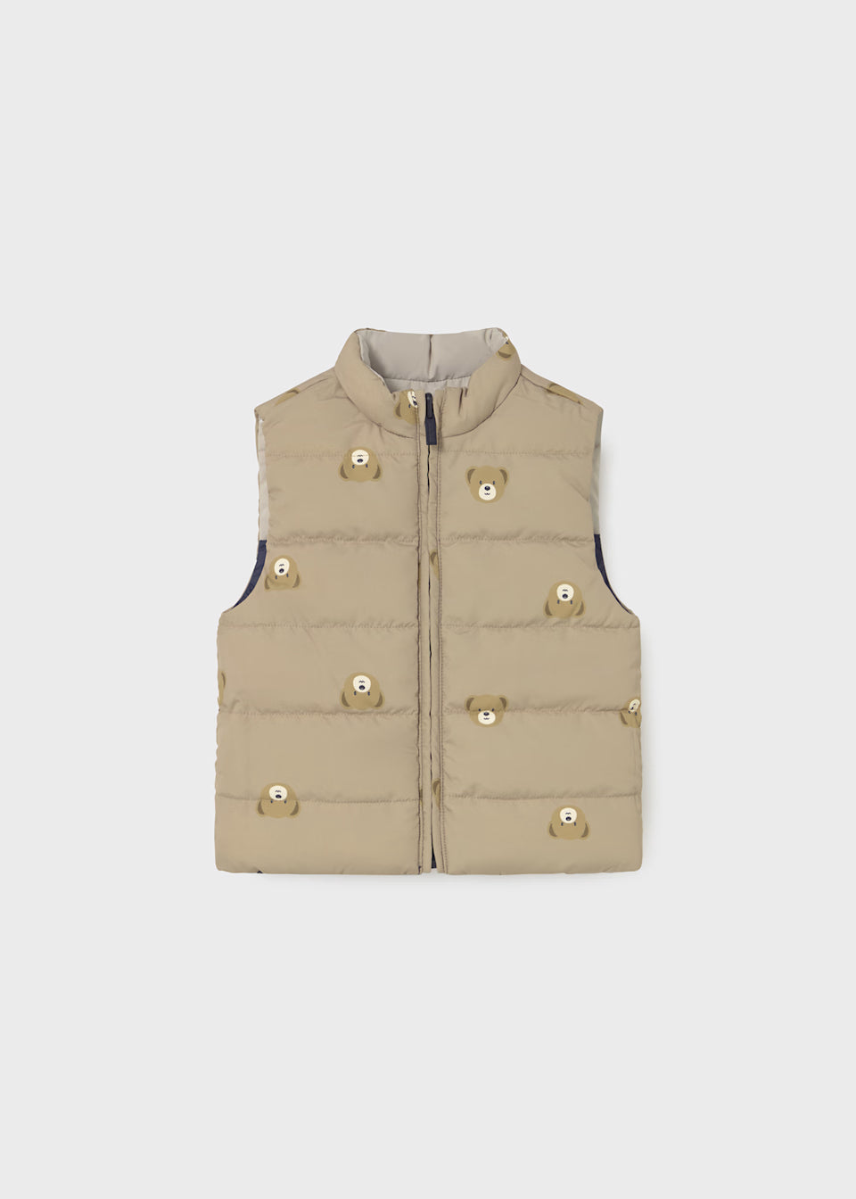 Reversible Puffer Vest - Navy Bears