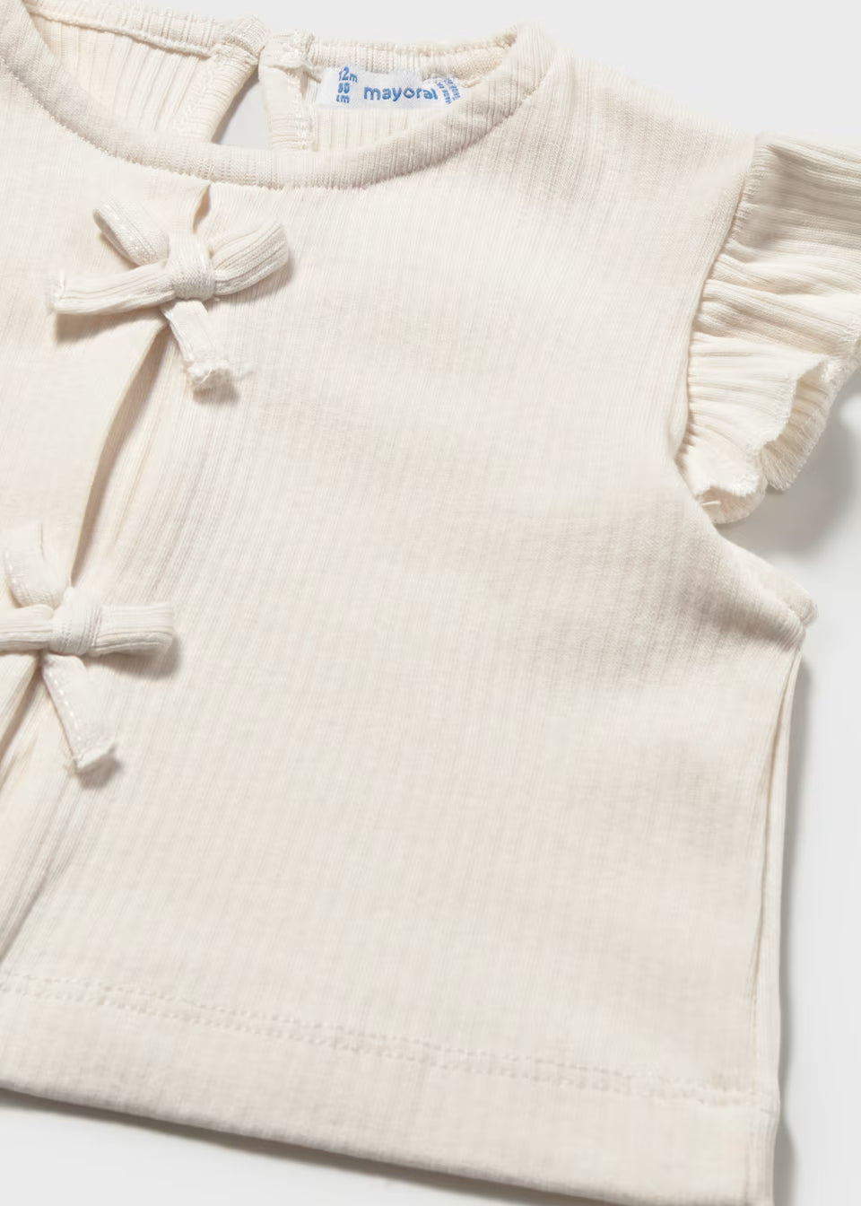 Bow Front Vest Top - Cream