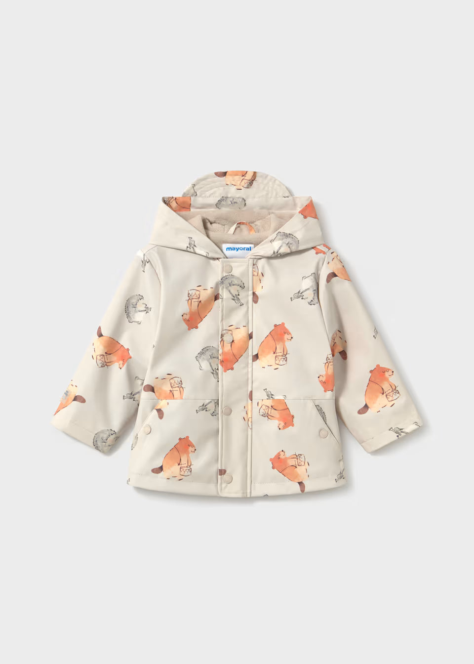 Hooded Raincoat - Woodland Band