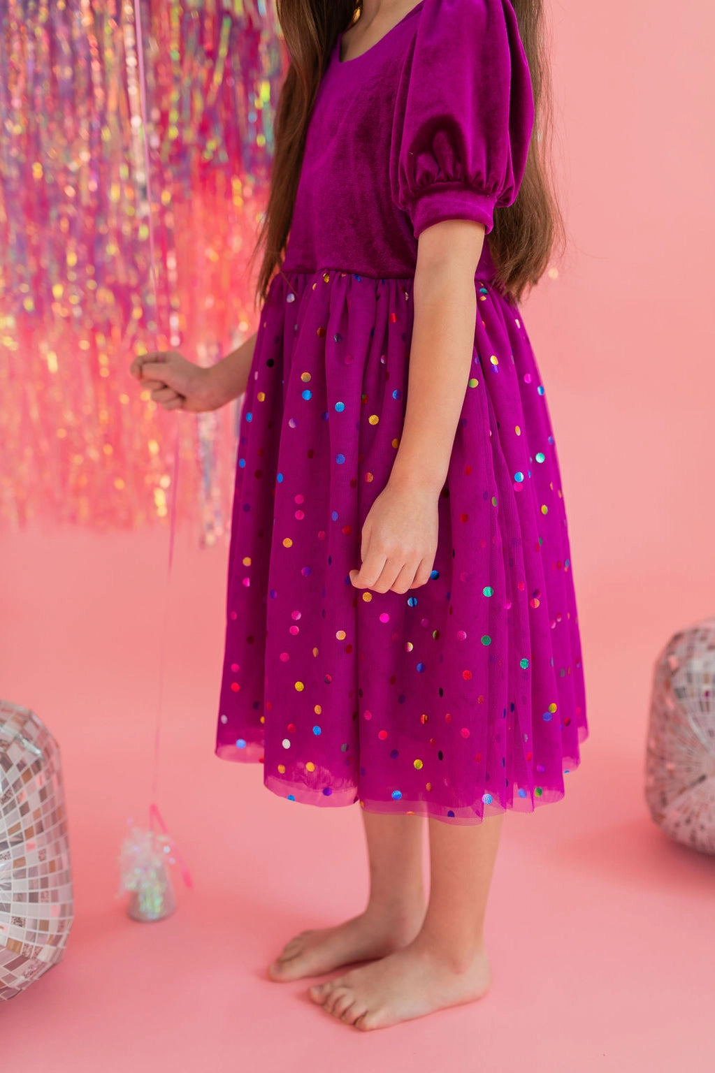 Dianna Dress - Deep Purple Confetti