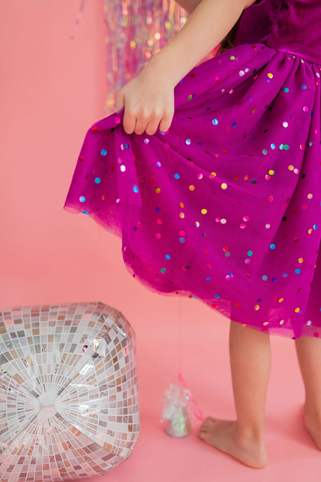 Dianna Dress - Deep Purple Confetti