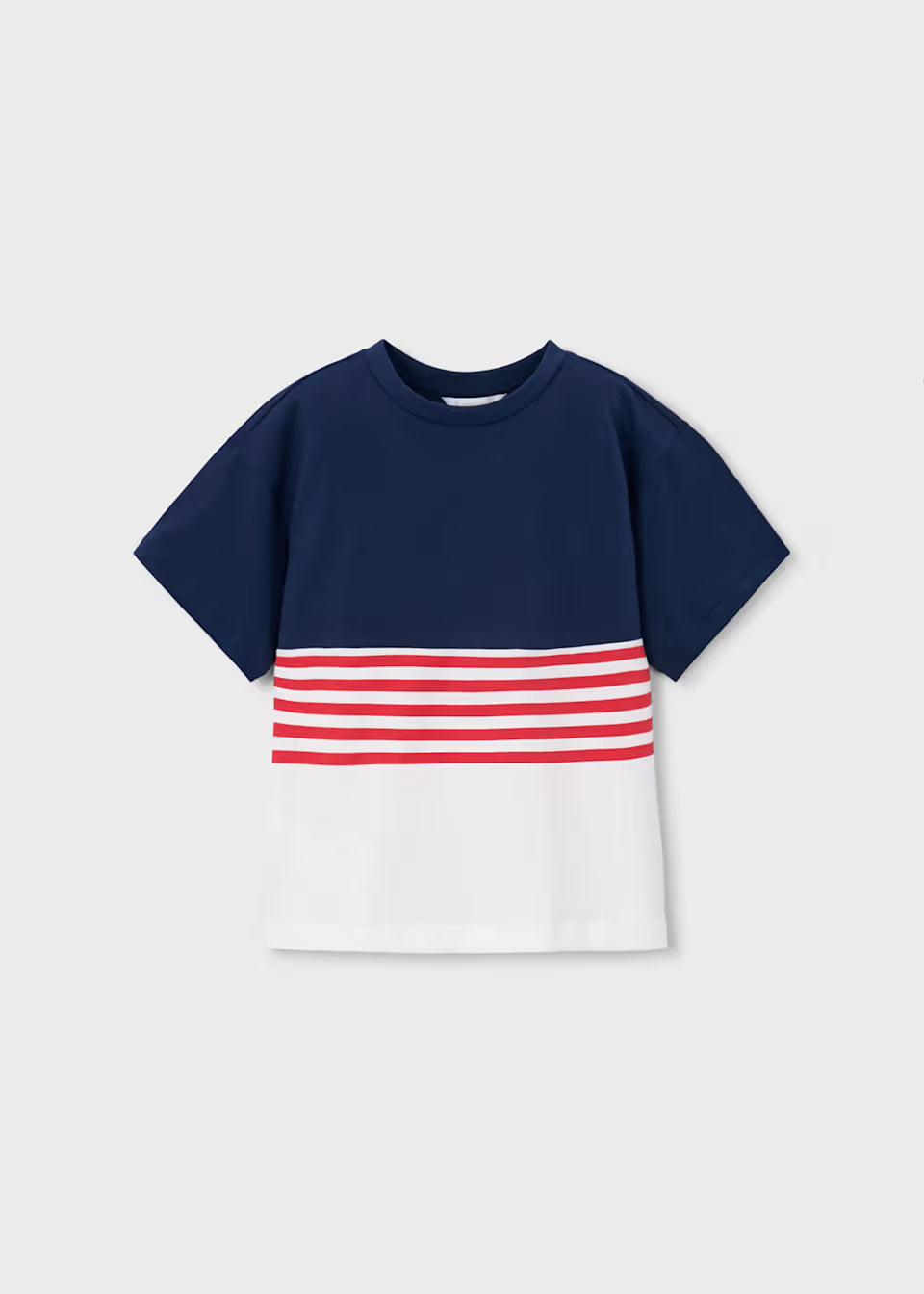 Color Block Tee - Red Stripe
