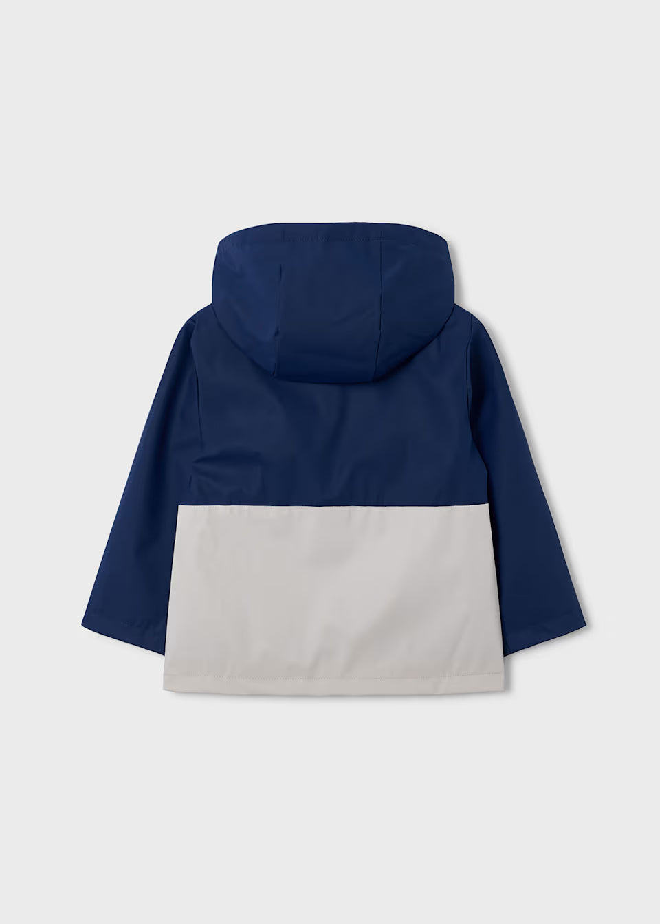 Hooded Raincoat - Navy Colorblock