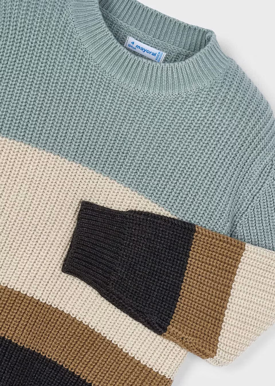 Knit Colorblock Sweater - Glacial