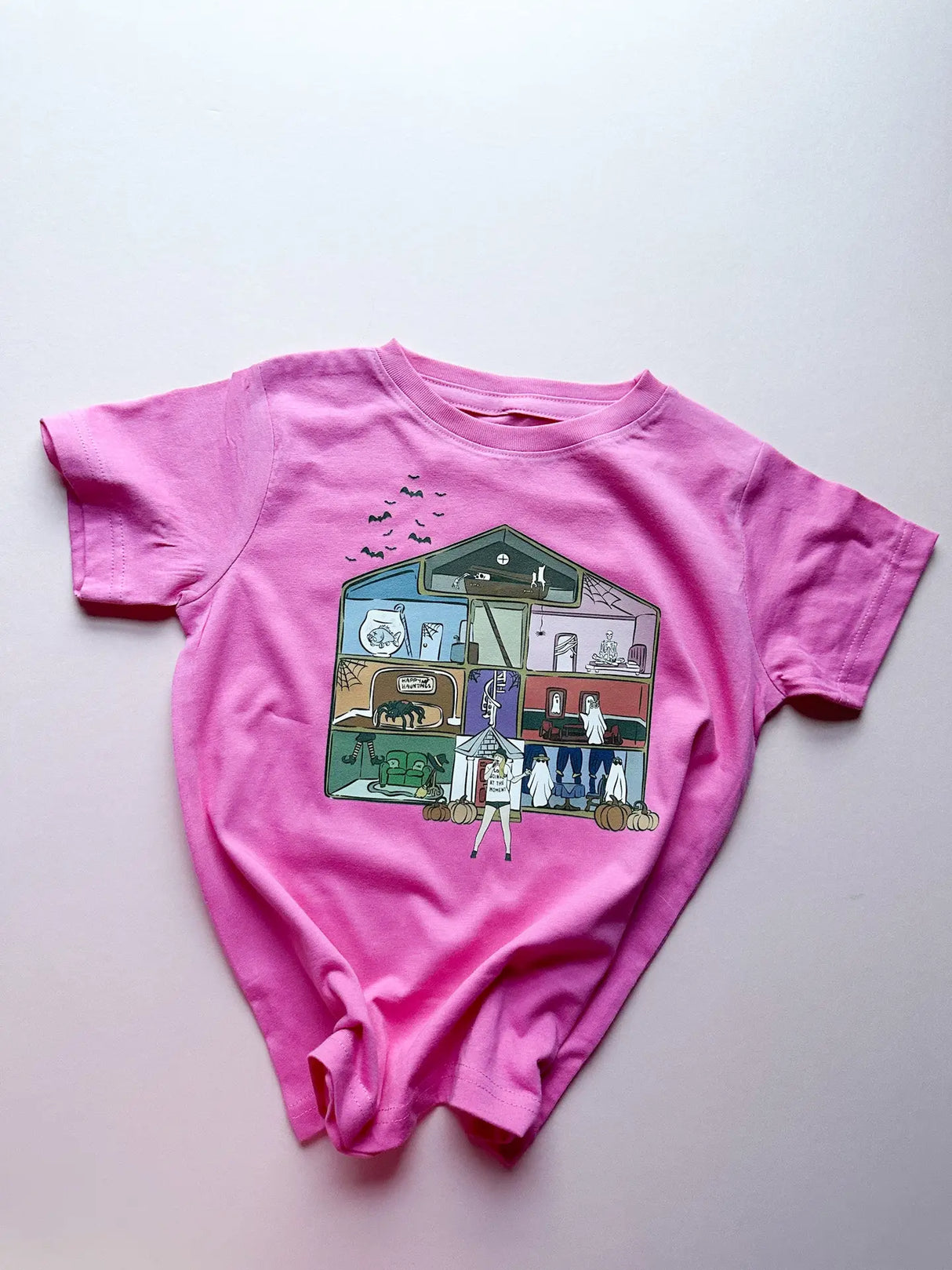 Swiftie Tee - Haunted Lover House, Raspberry FINAL SALE