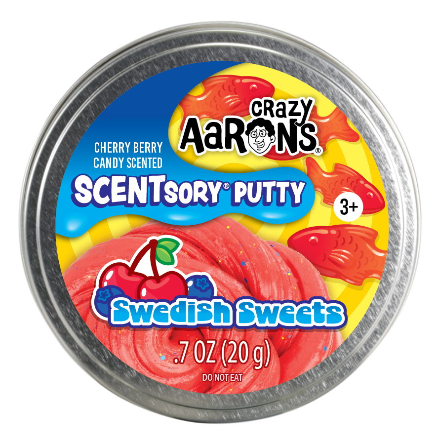 Crazy Aaron's Thinking Putty 2.75" Tin - Scentsory Swedish Sweets