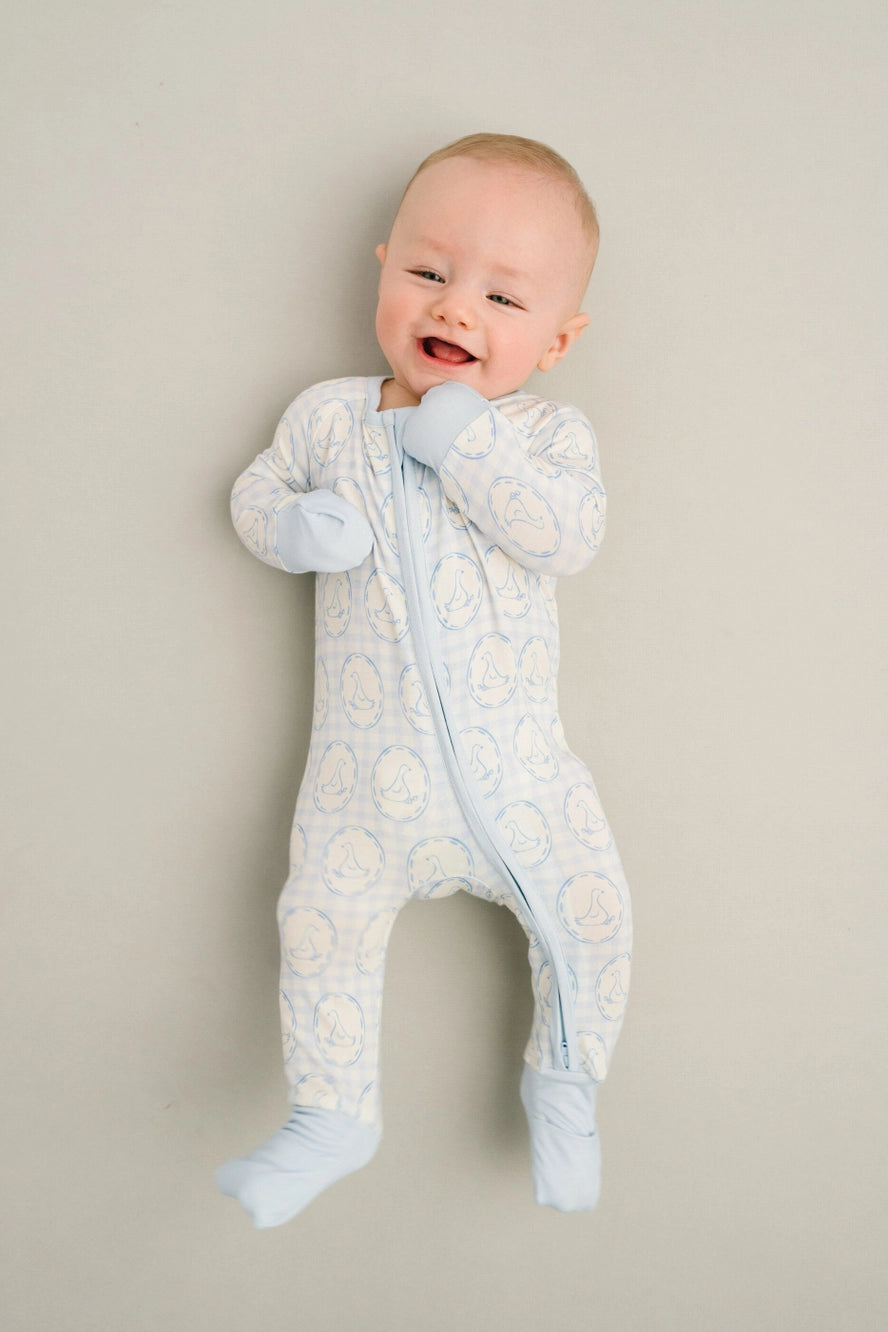 Bamboo Convertible Footie - Cottage Goose