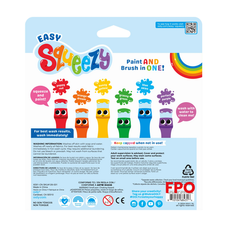 Easy Squeezy Squeezable Poster Paint Brushes