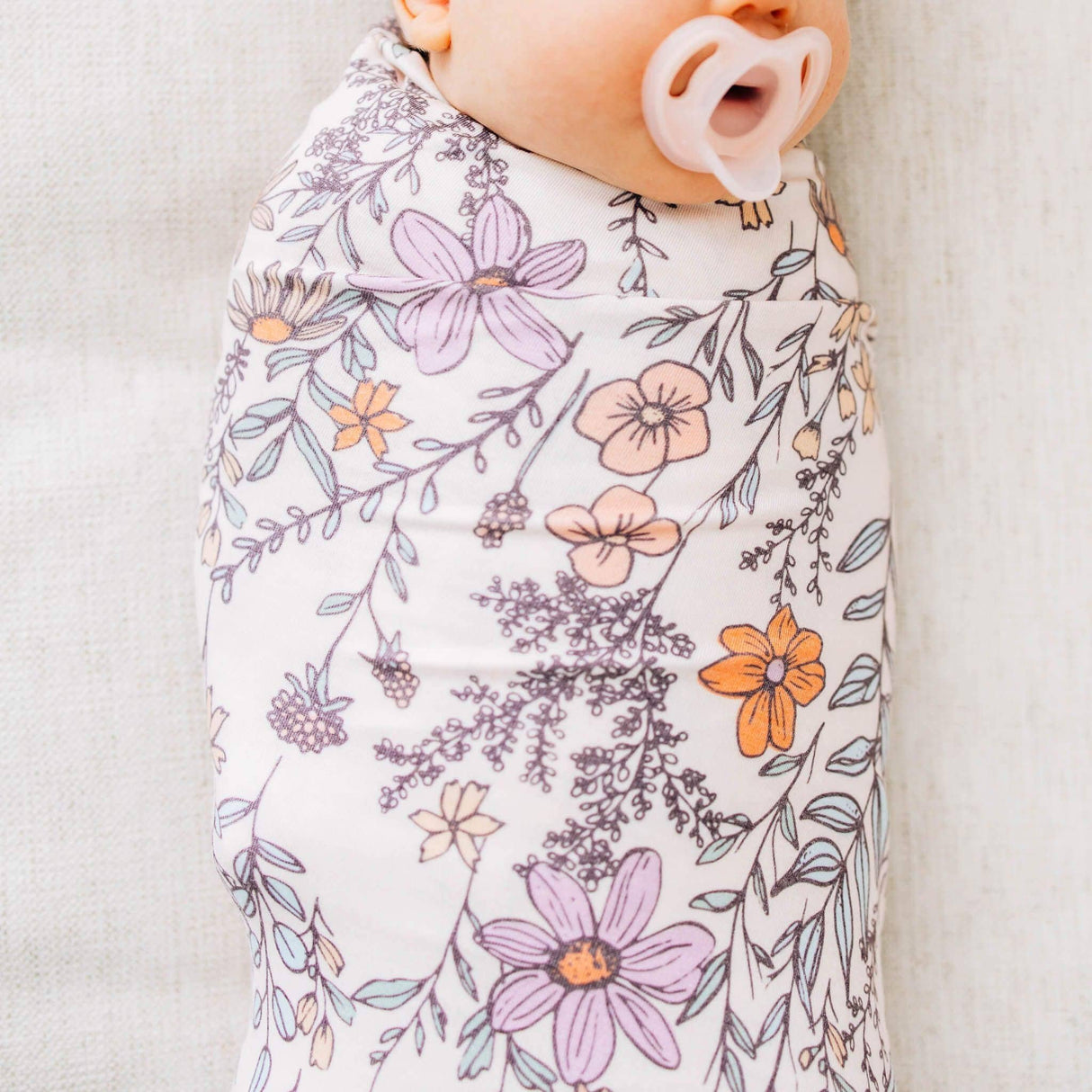 Knit Swaddle Blanket - Flora