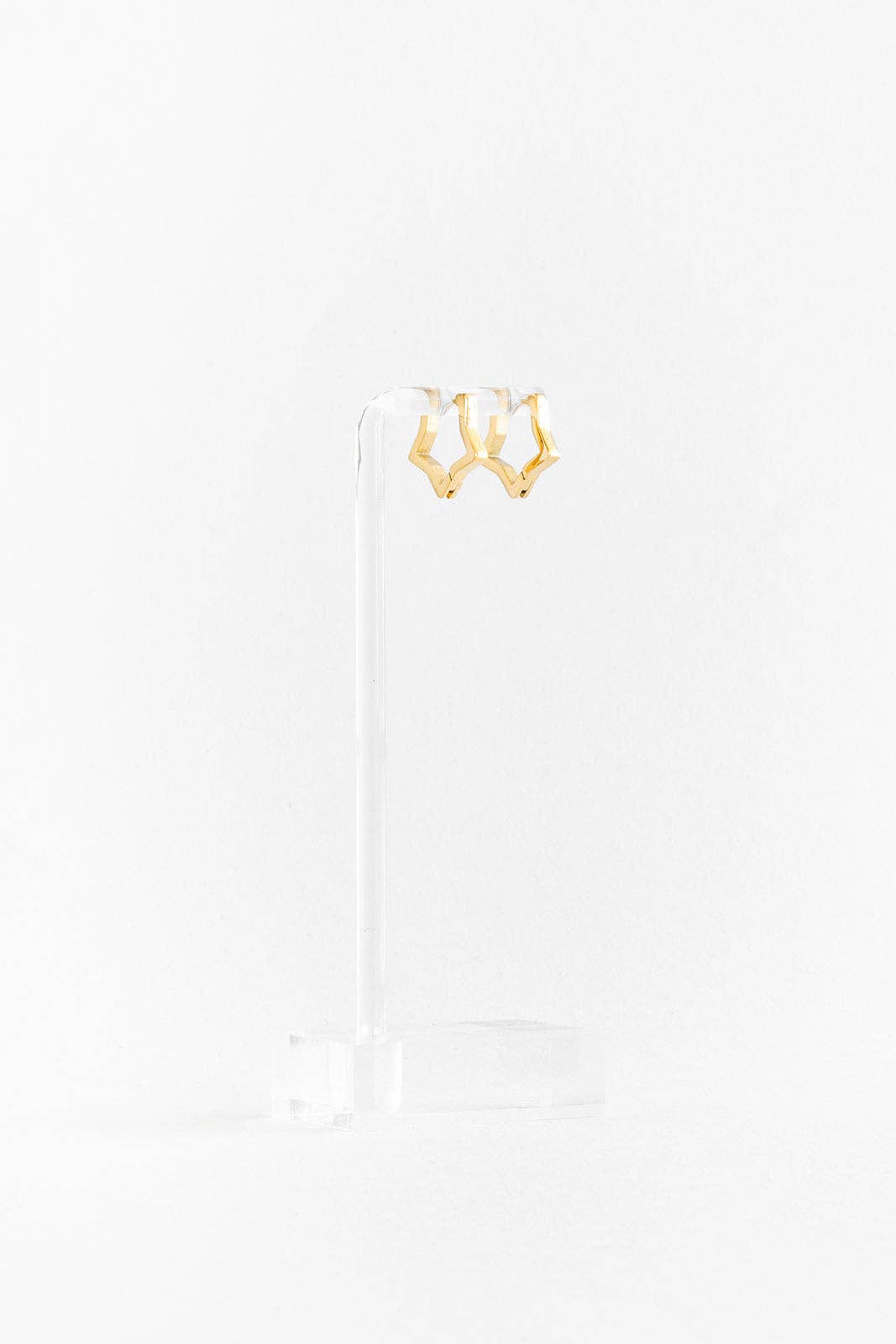 Pip Pop Post Earrings - Gold Star Hoop