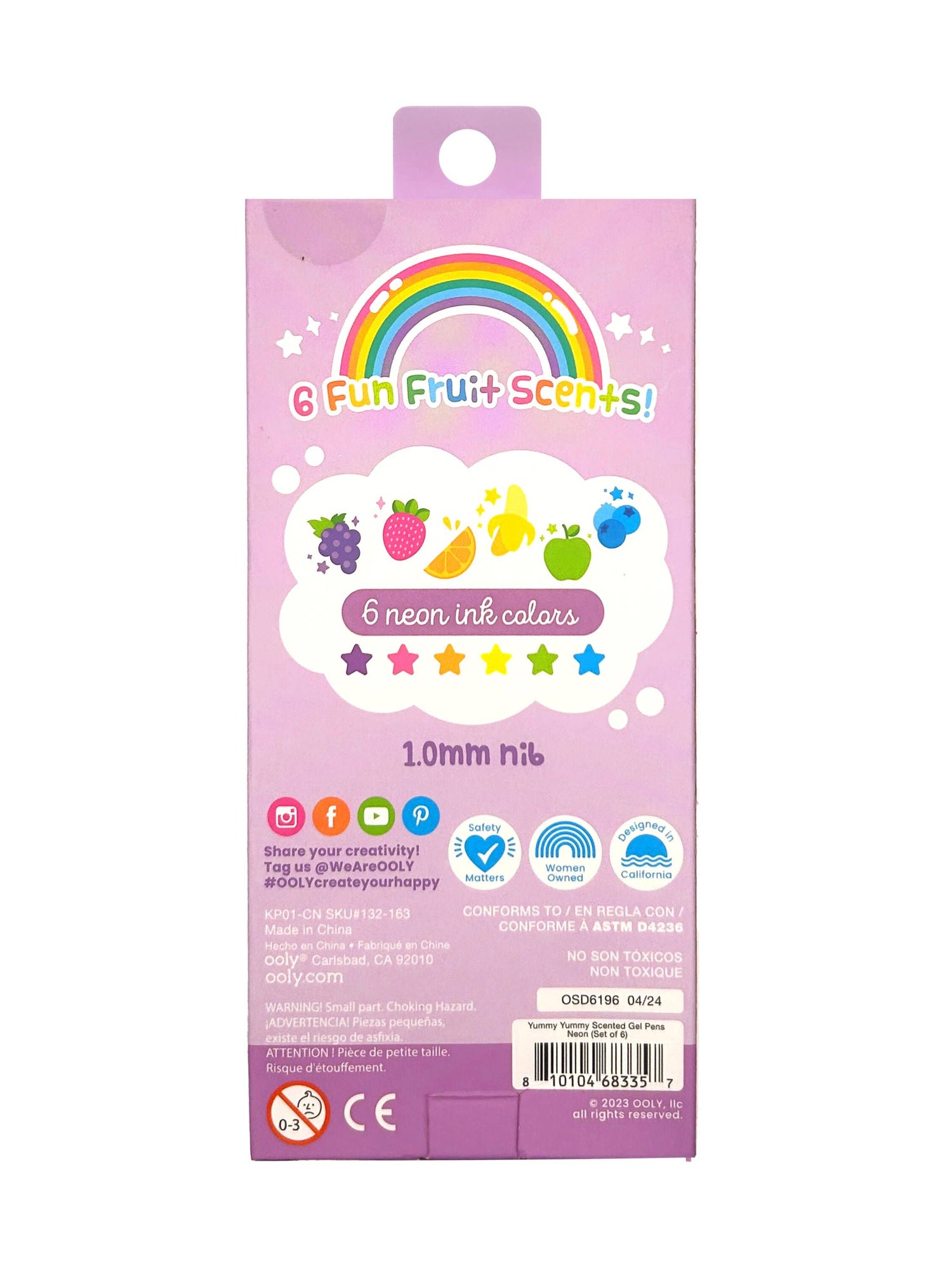 Yummy Yummy Scented Gel Pens - Neon