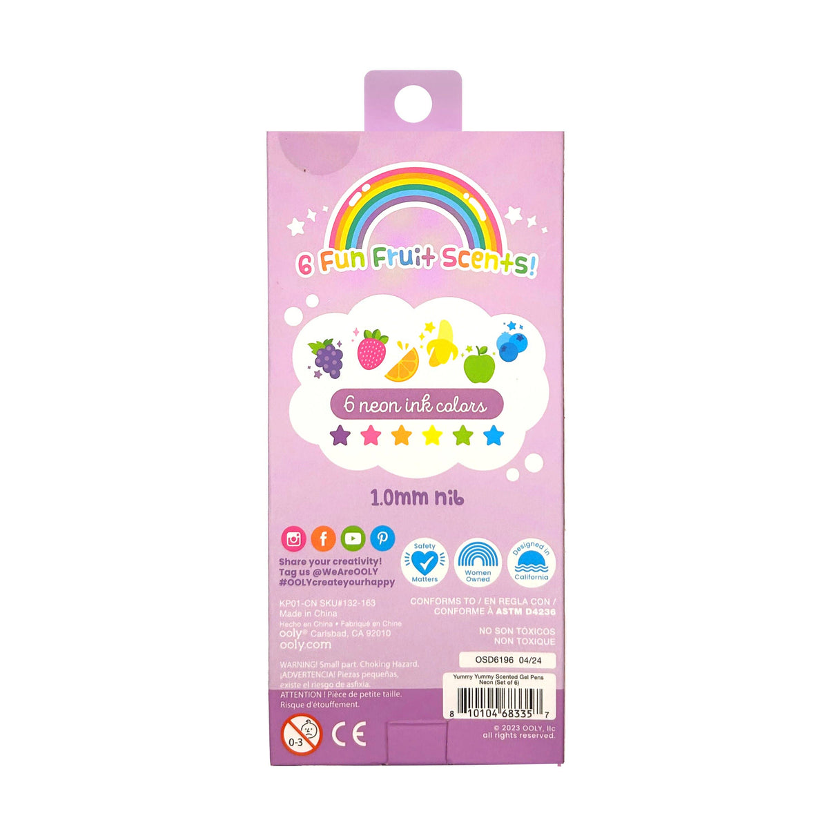 Yummy Yummy Scented Gel Pens - Neon