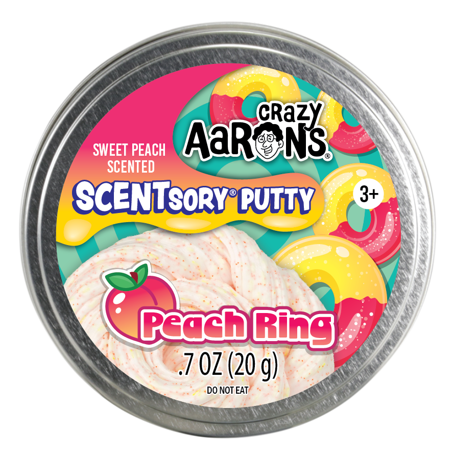 Crazy Aaron's Thinking Putty 2.75" Tin - Scentsory Peach Ring