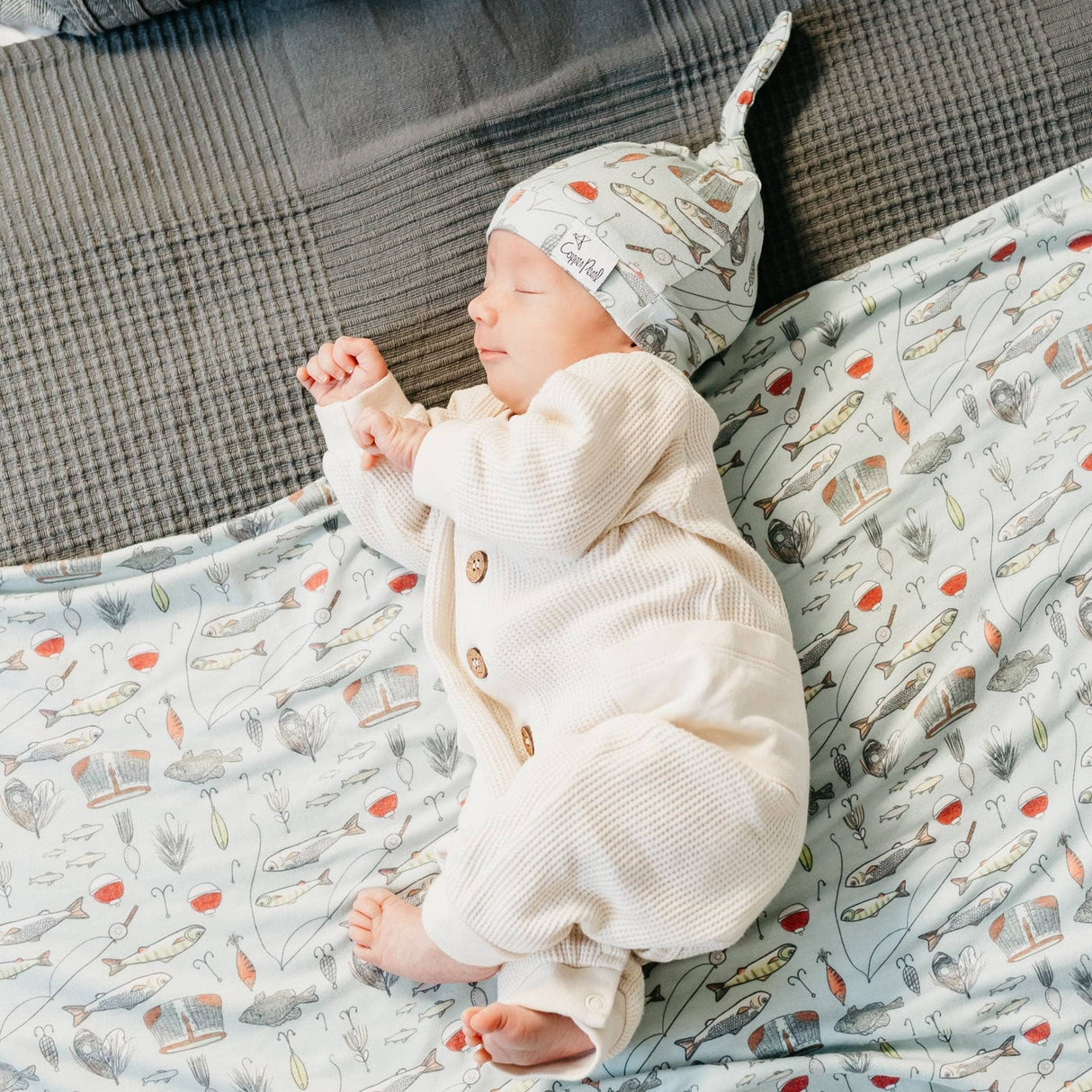 Knit Swaddle Blanket - Trout