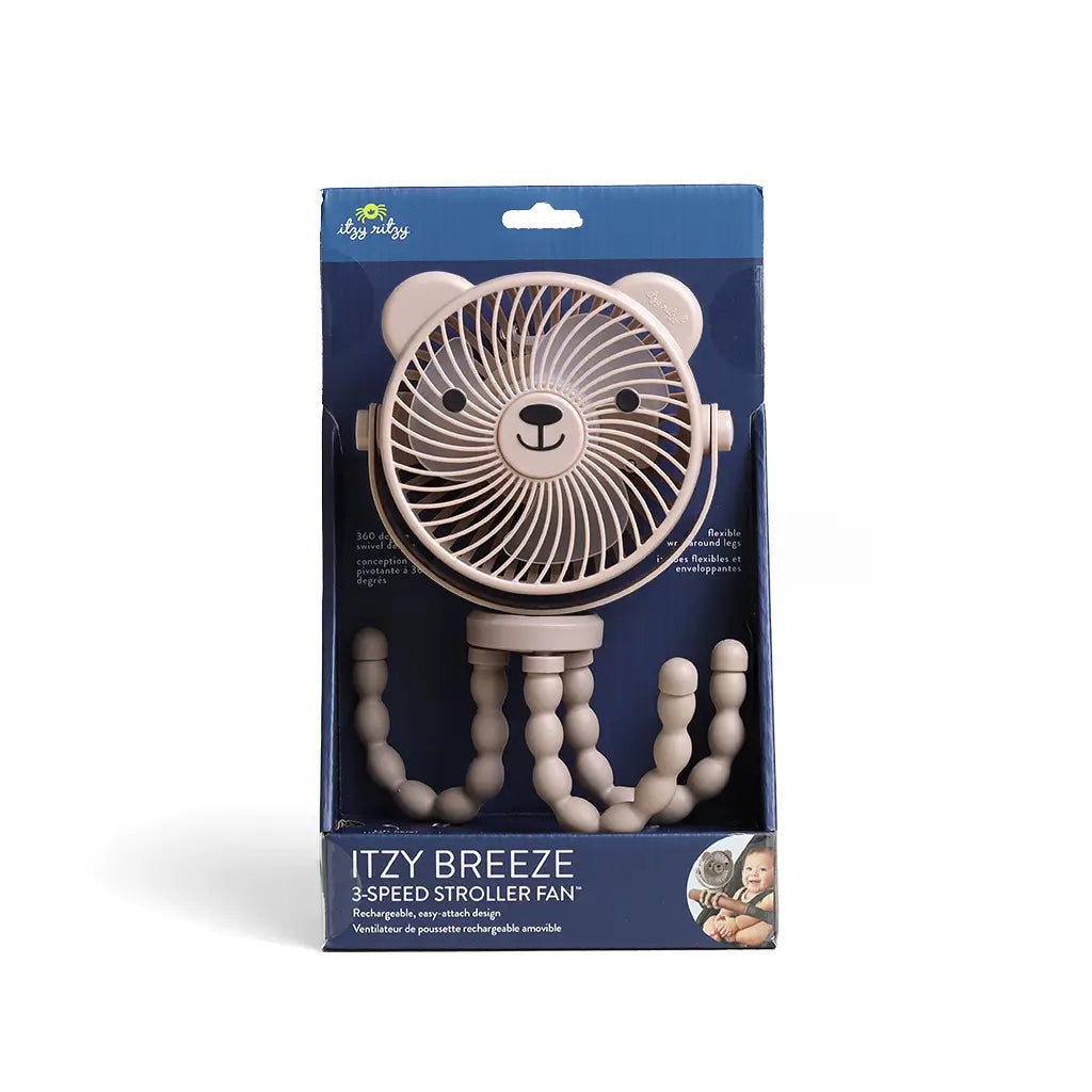 Itzy Breeze 3-Speed Stroller Fan - Bear