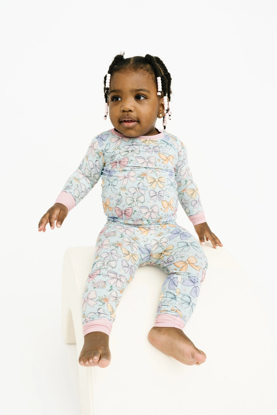 Long Sleeve Pajama Set - Spring Bows