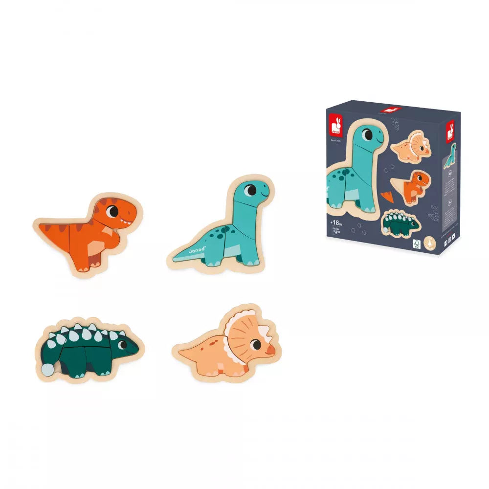 Dinosaur Shaped Progressive Puzzles