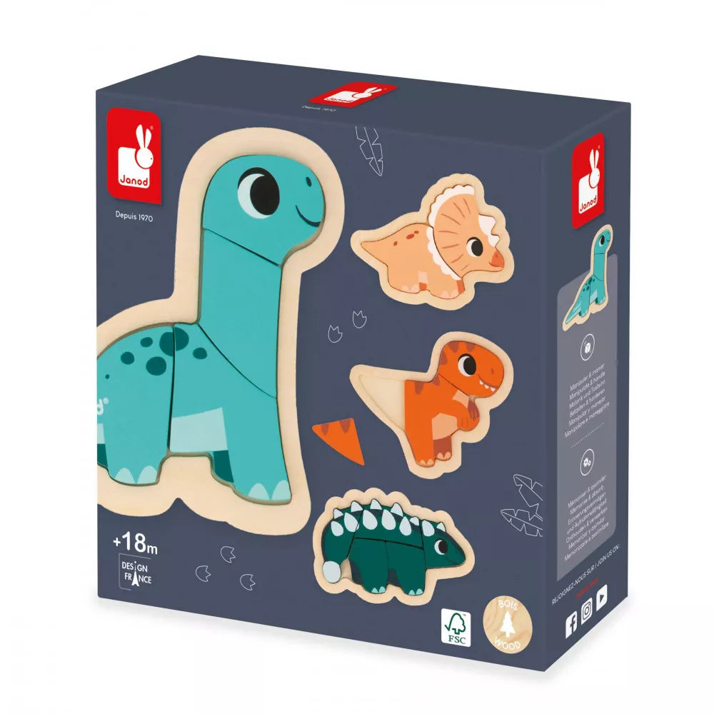 Dinosaur Shaped Progressive Puzzles