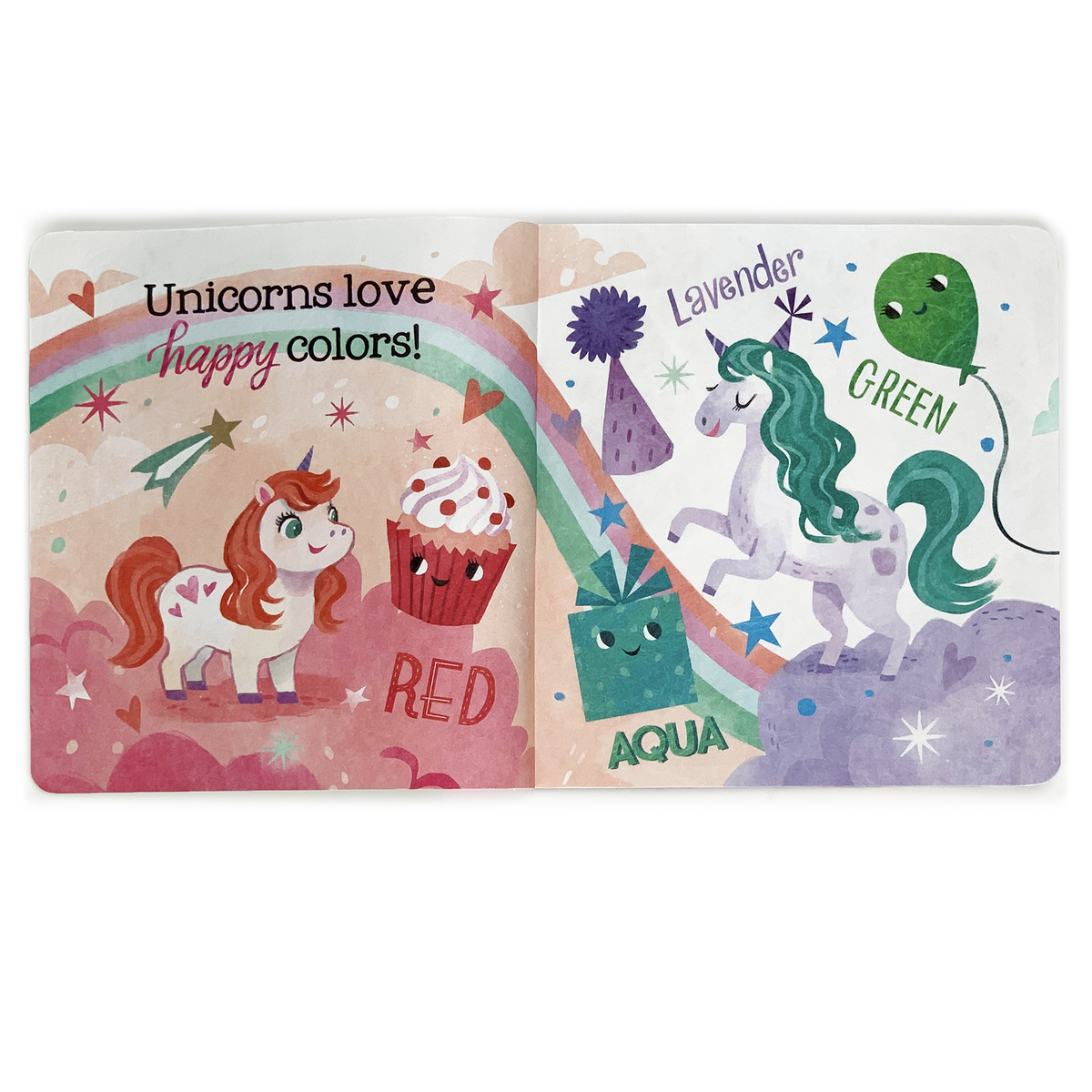 Tuffy Teether Book - Unicorns Love Colors