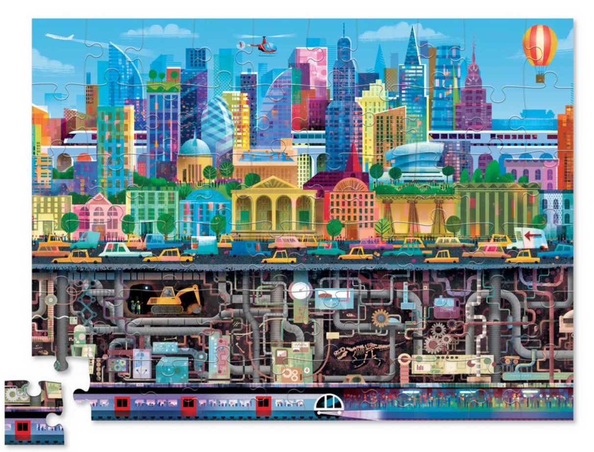 60-Piece Above & Below Puzzle - Big City