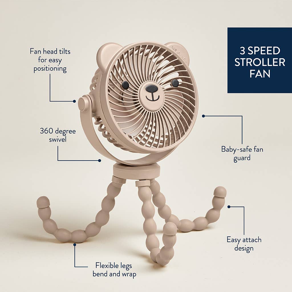 Itzy Breeze 3-Speed Stroller Fan - Pink
