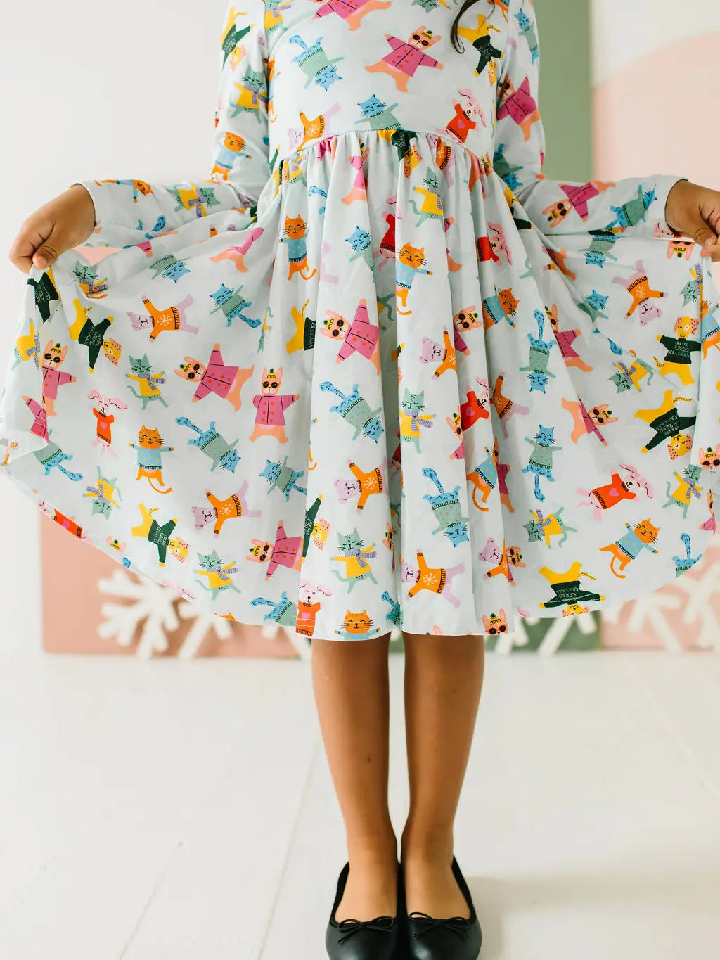 Gwendolyn Dress - Snow Cats