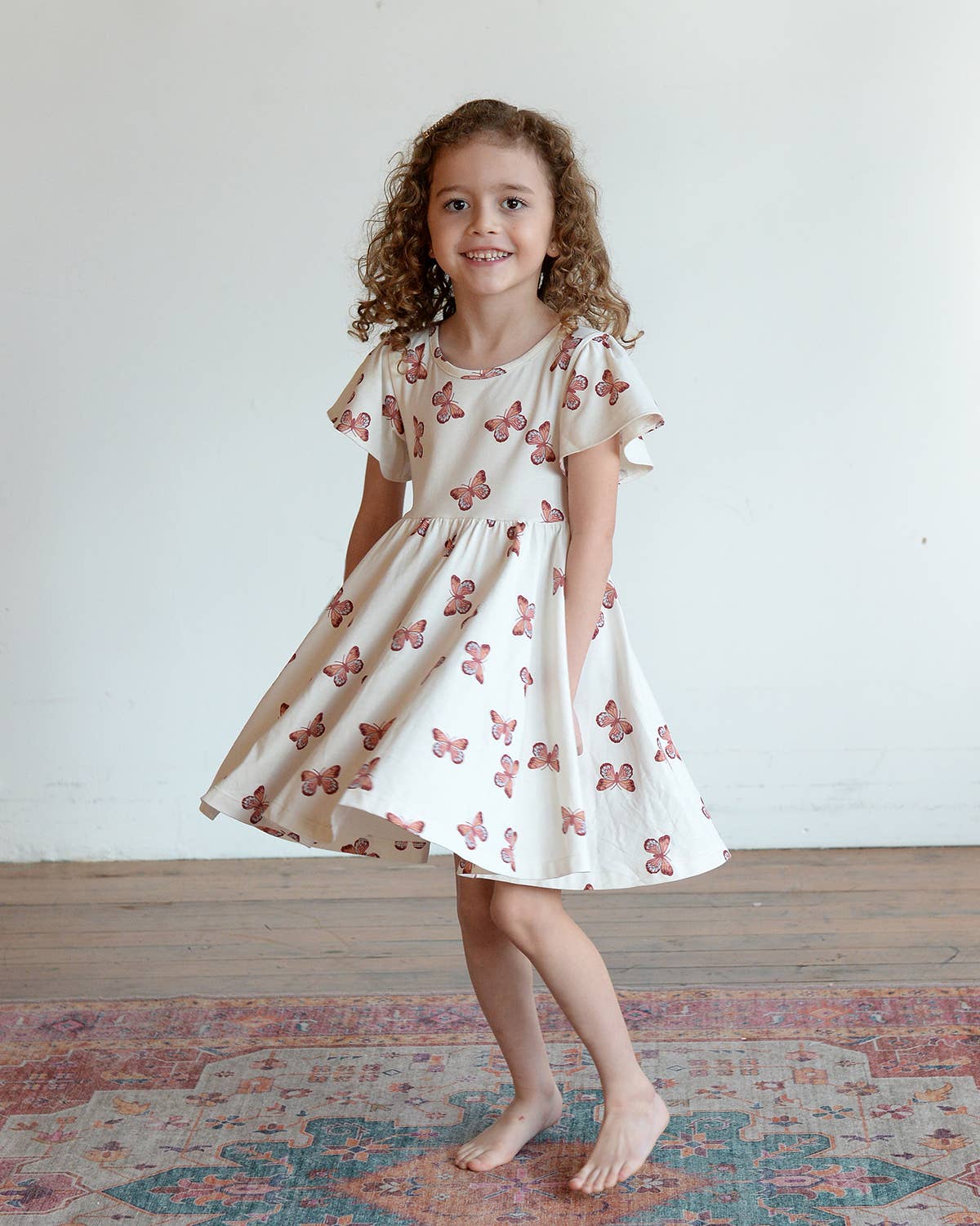 City Mouse Swirl Dress - Butterflies