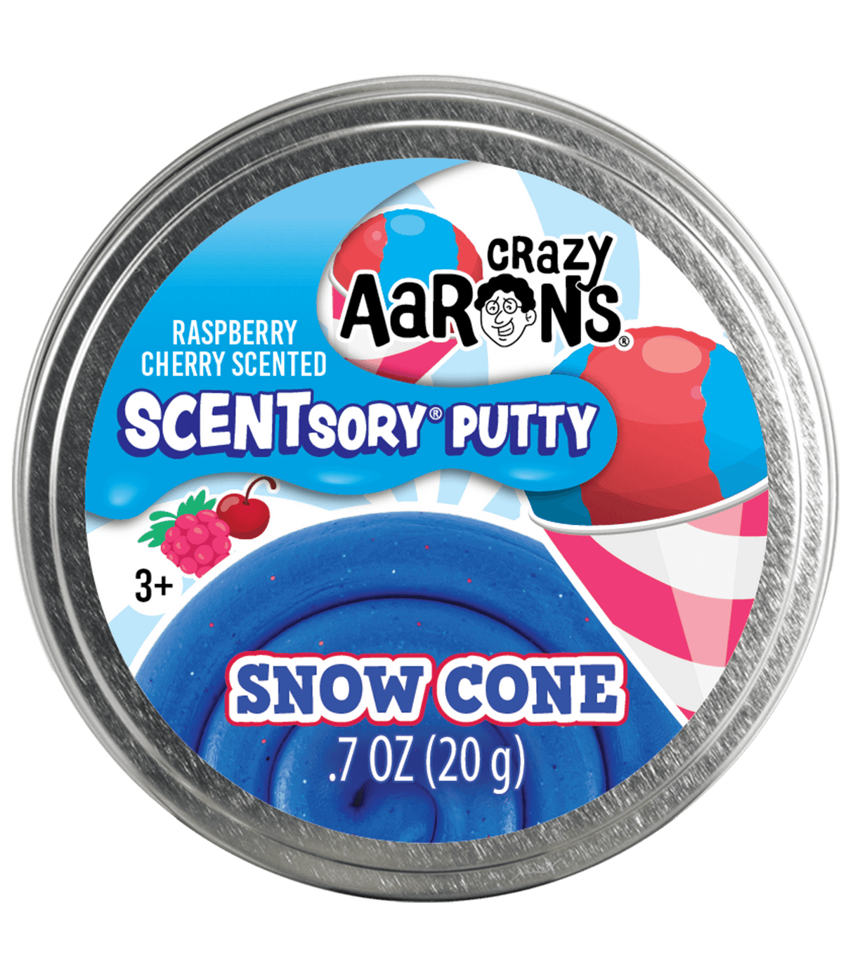 Crazy Aaron's Thinking Putty 2.75" Tin - Snow Cone