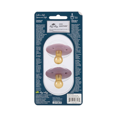 Itzy Soother Natural Rubber Paci Set - Blossom + Rosewood