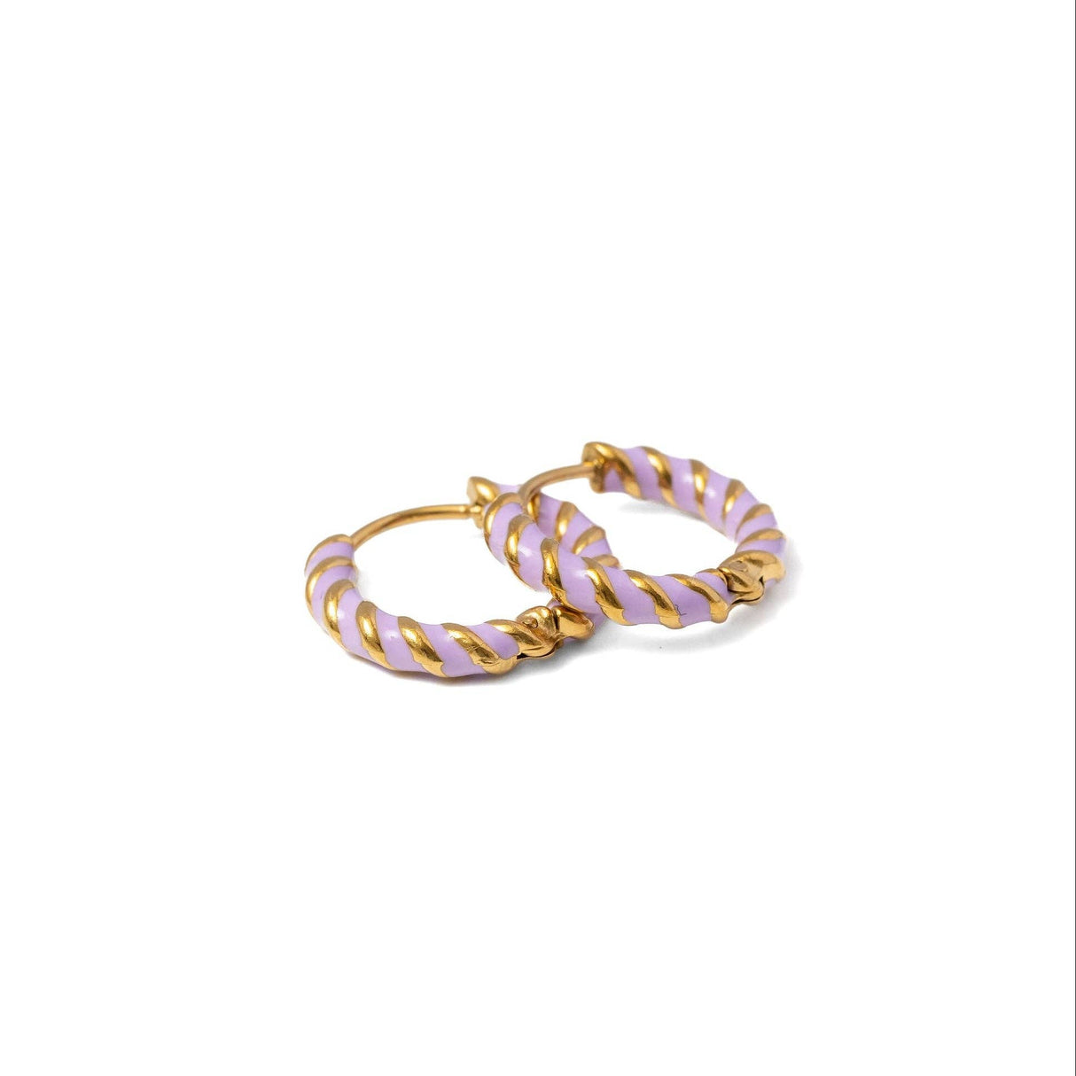 Pip Pop Post Earrings - Braided Lilac Hoop