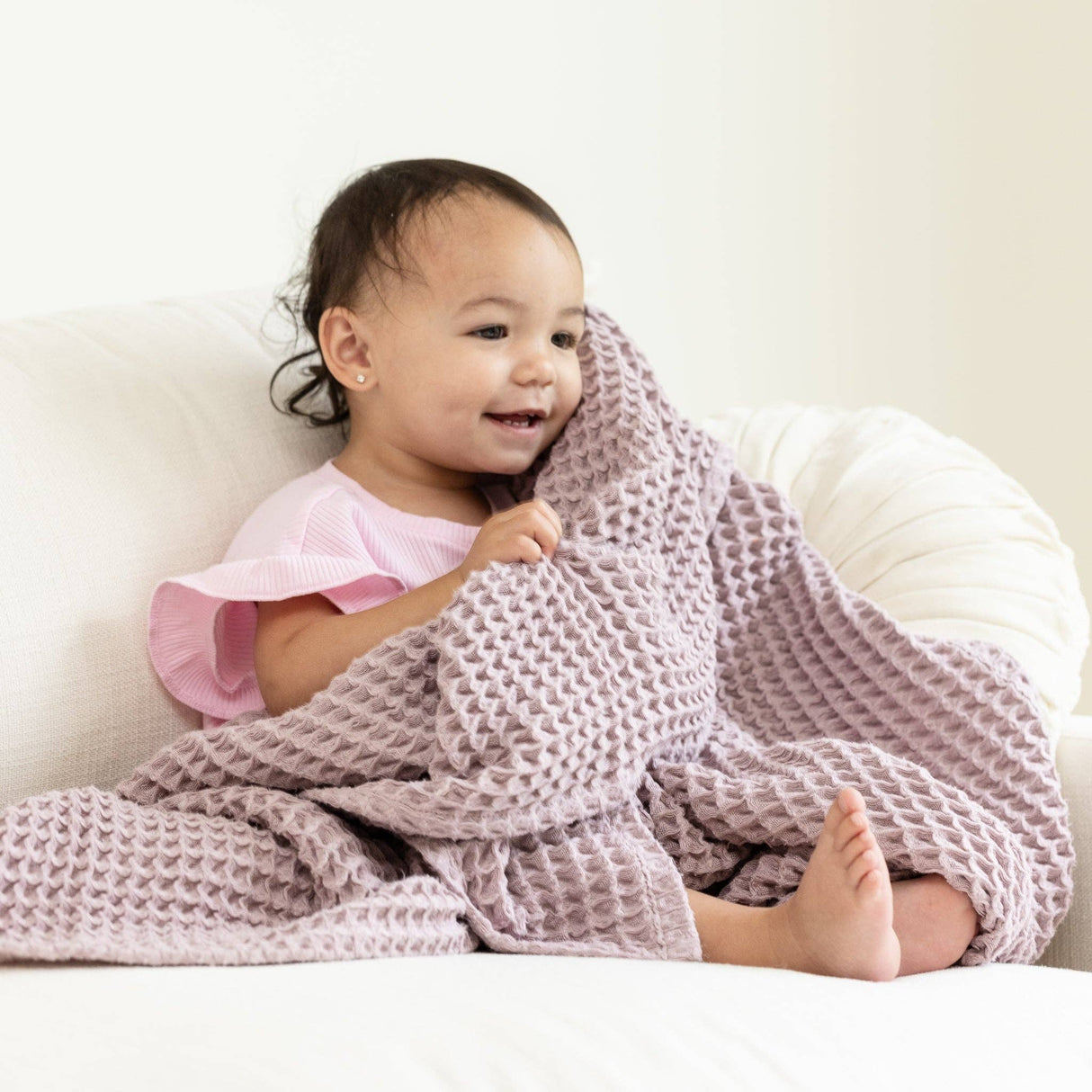 Waffle Baby Blanket - Orchid