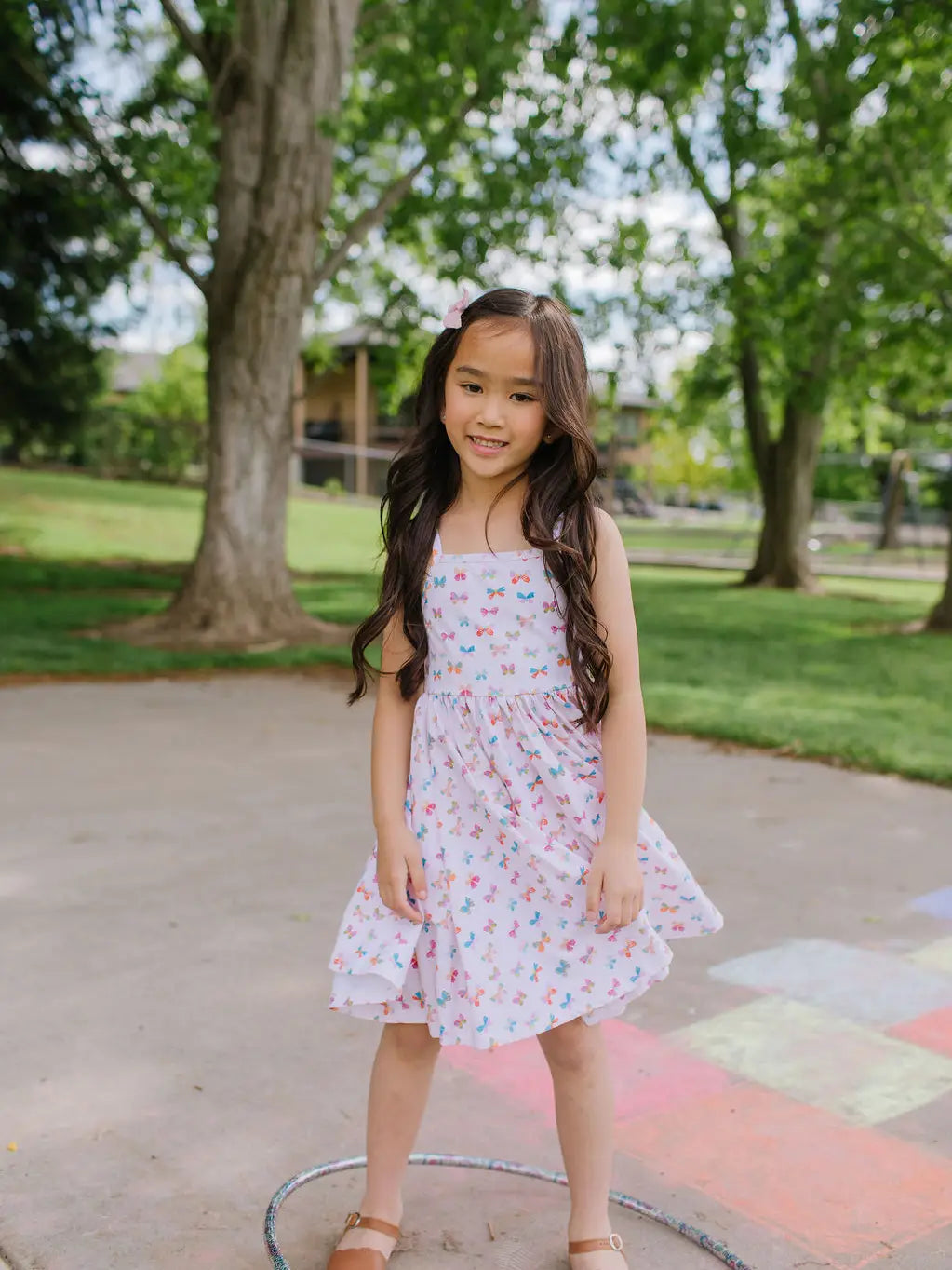 Camila Dress - Butterfly Rainbow