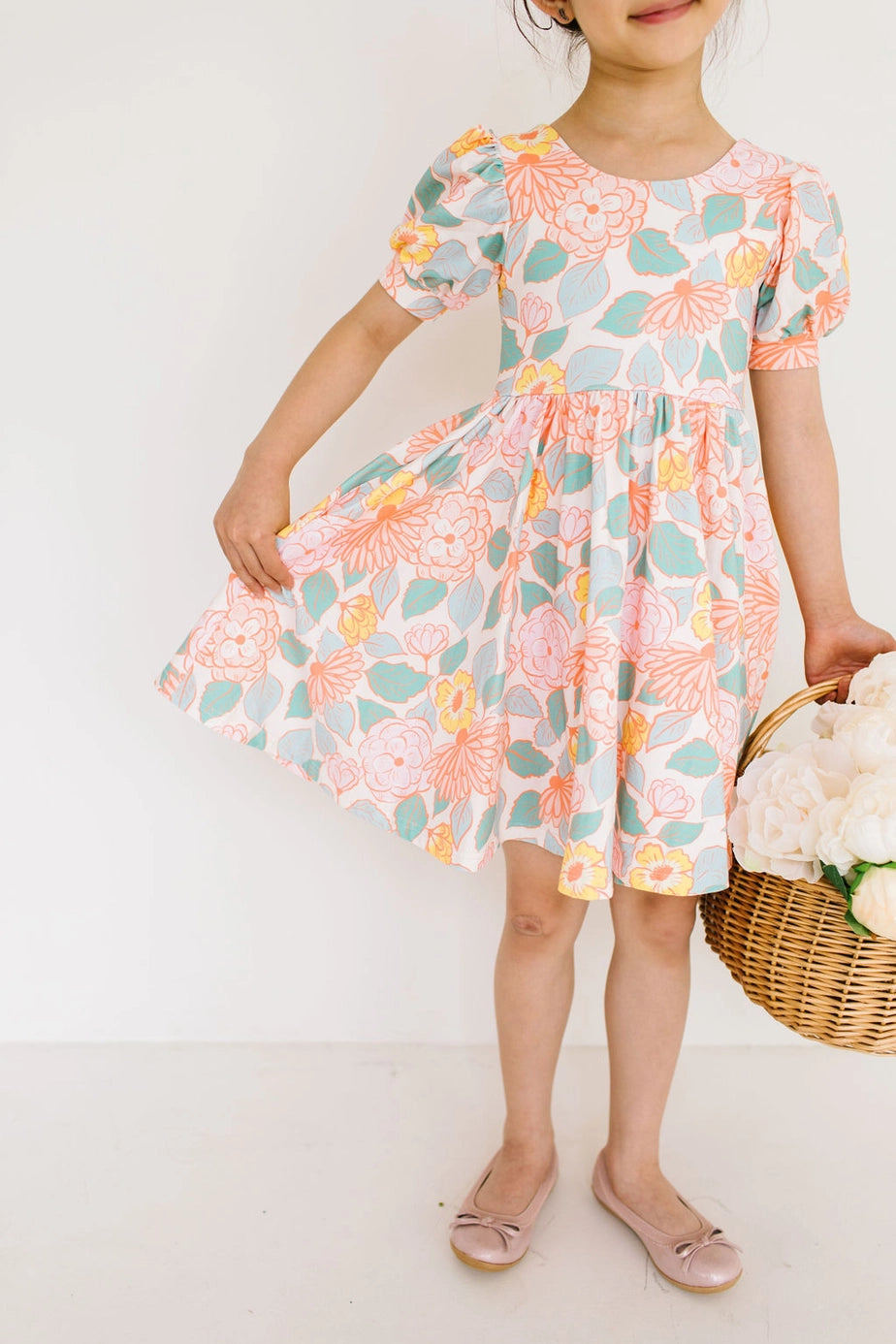 Puff Twirl Dress - Soft Floral FINAL SALE