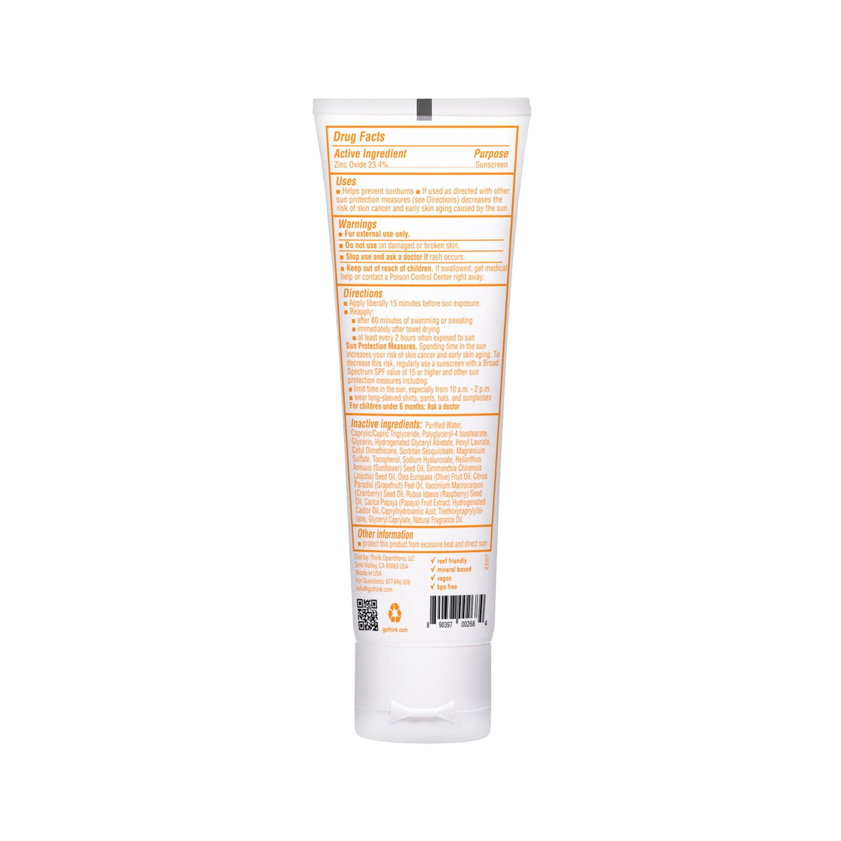 ThinkBaby Safe Sunscreen SPF 50+ 3oz. FINAL SALE