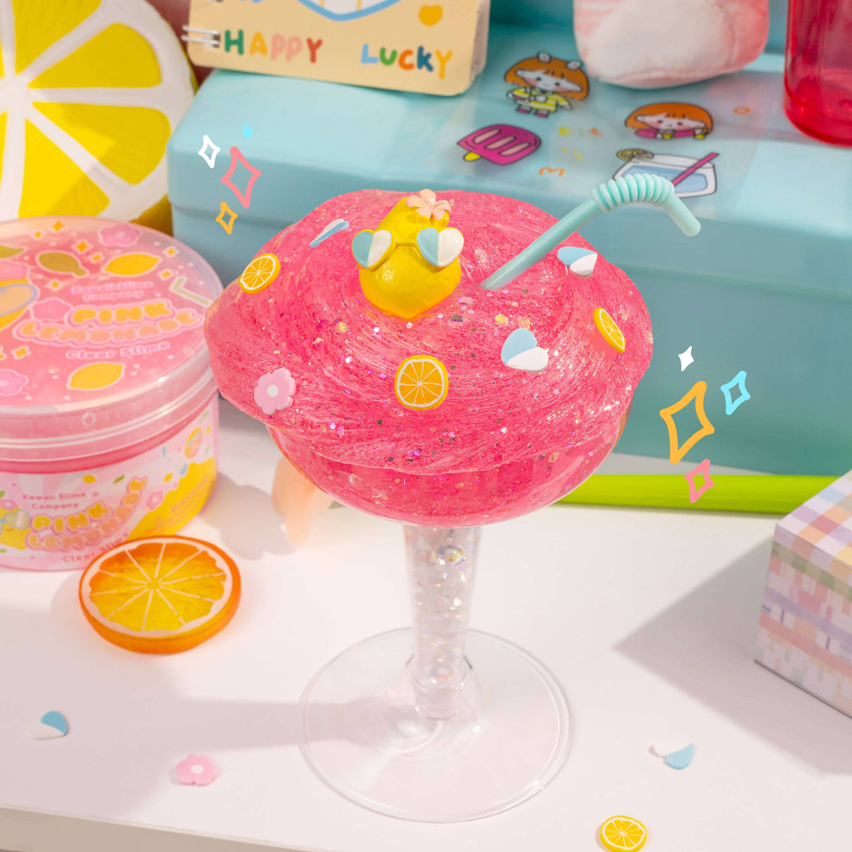 Kawaii Slime - Pink Lemonade Clear Slime