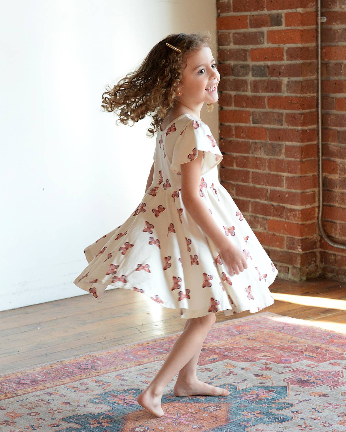 City Mouse Swirl Dress - Butterflies