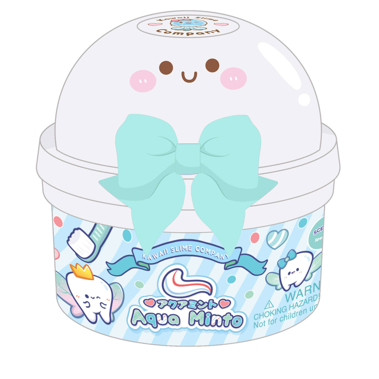 Kawaii Slime - Aqua Minto Glossy Clear Slime