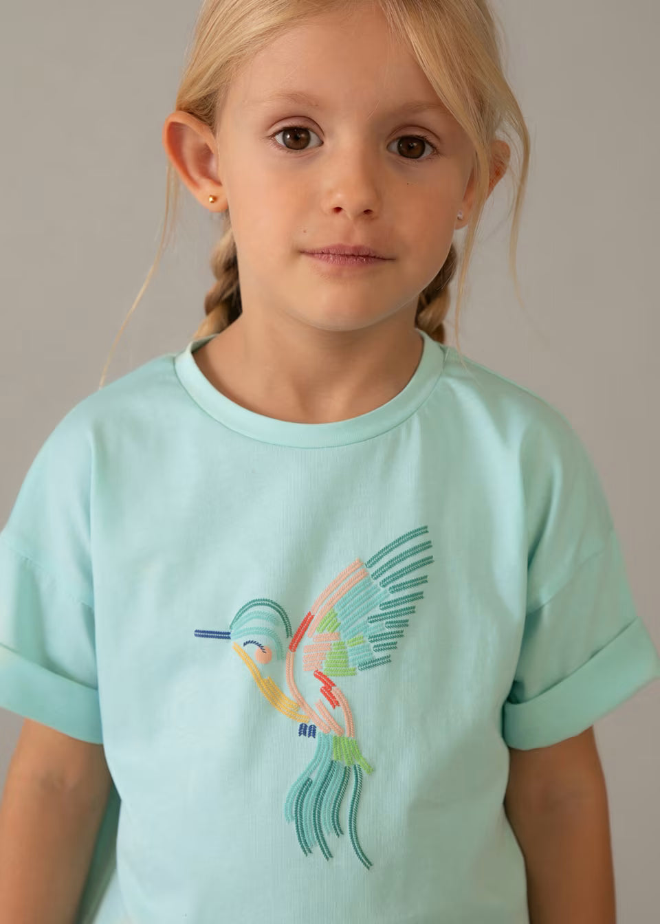 Drop Shoulder Tee - Hummingbird